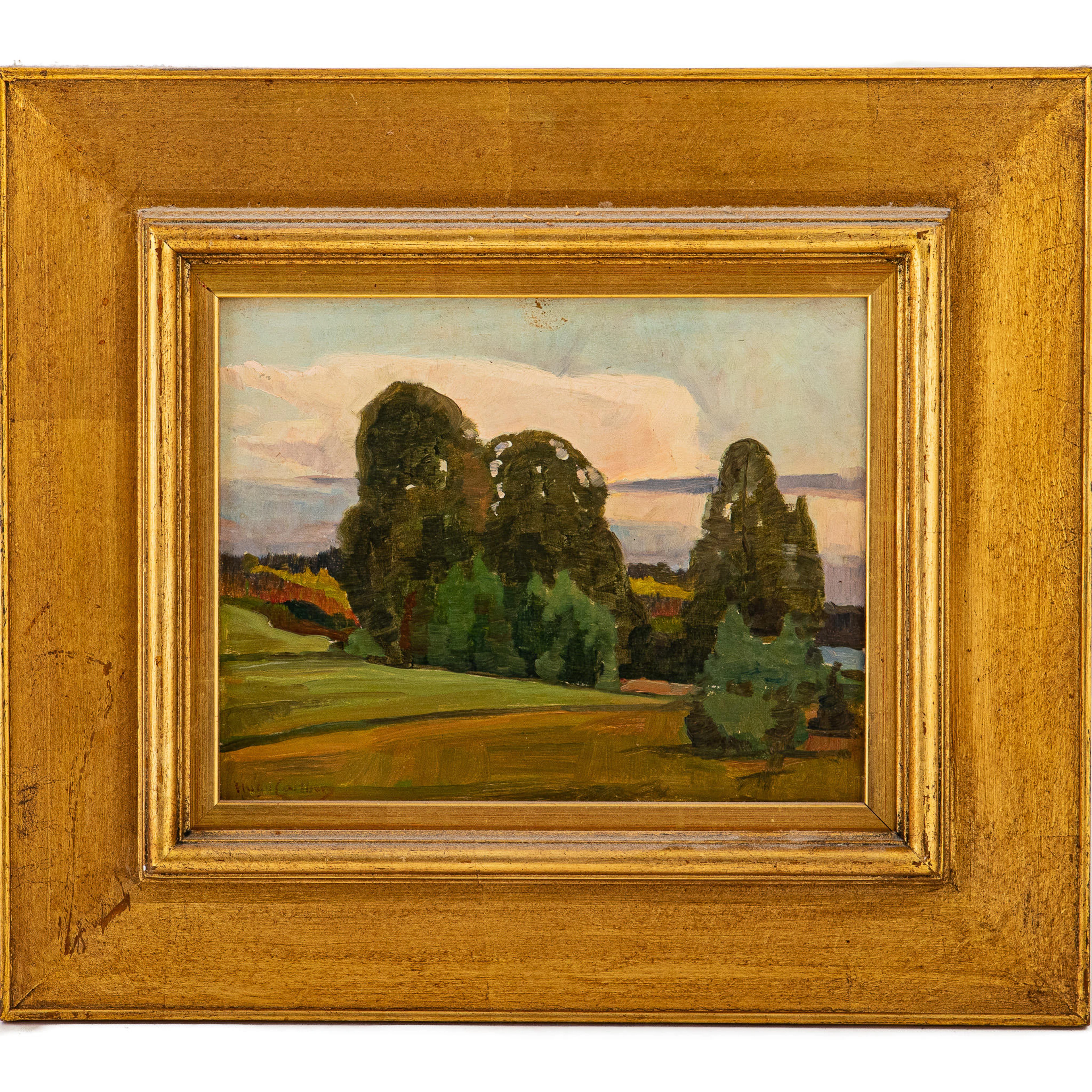 HUGO CARLBERG (1880-1943), olja på pannå.