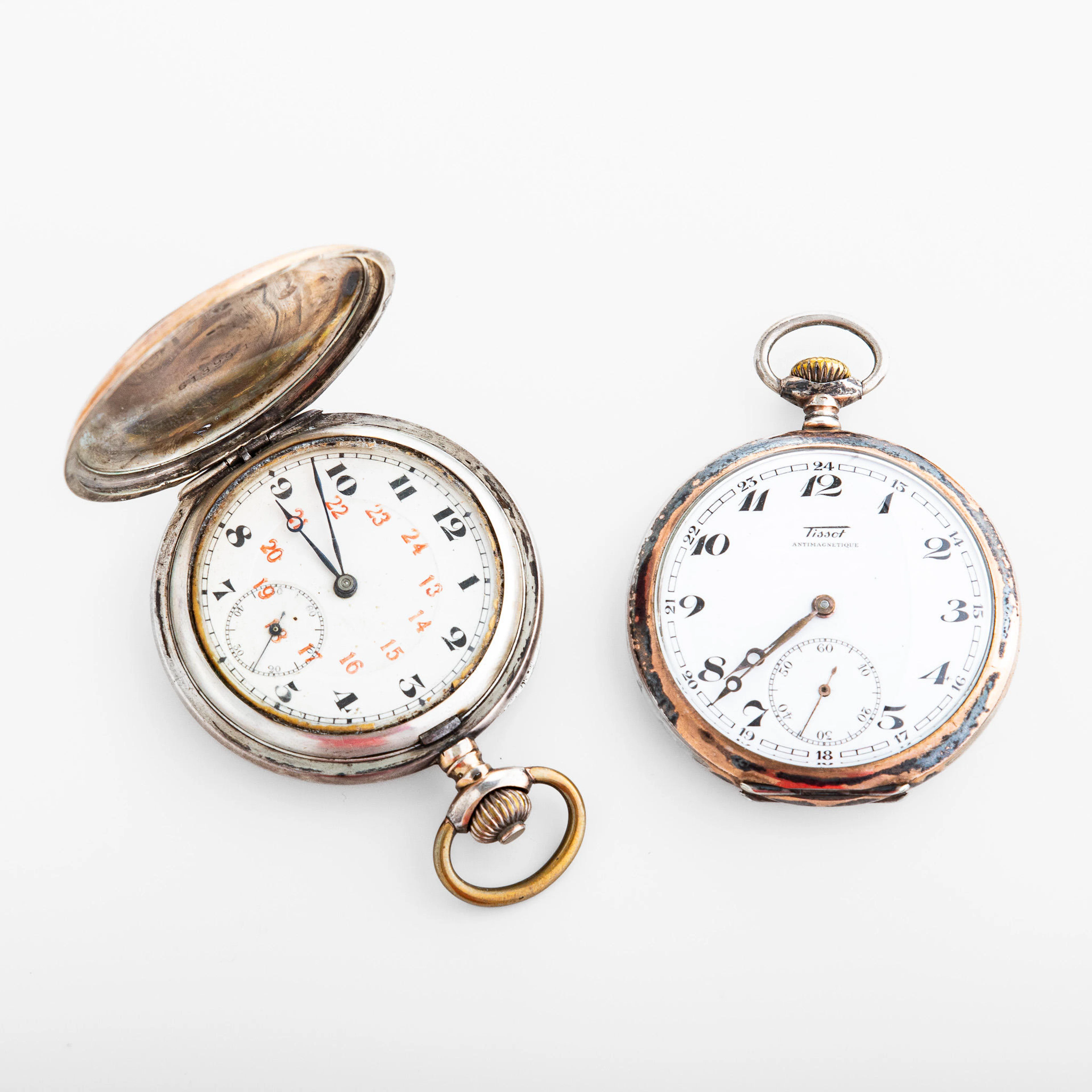 FICKUR & SAVONETTUR, 2 st varav 1 st Tissot, silver, 1900-talets första hälft