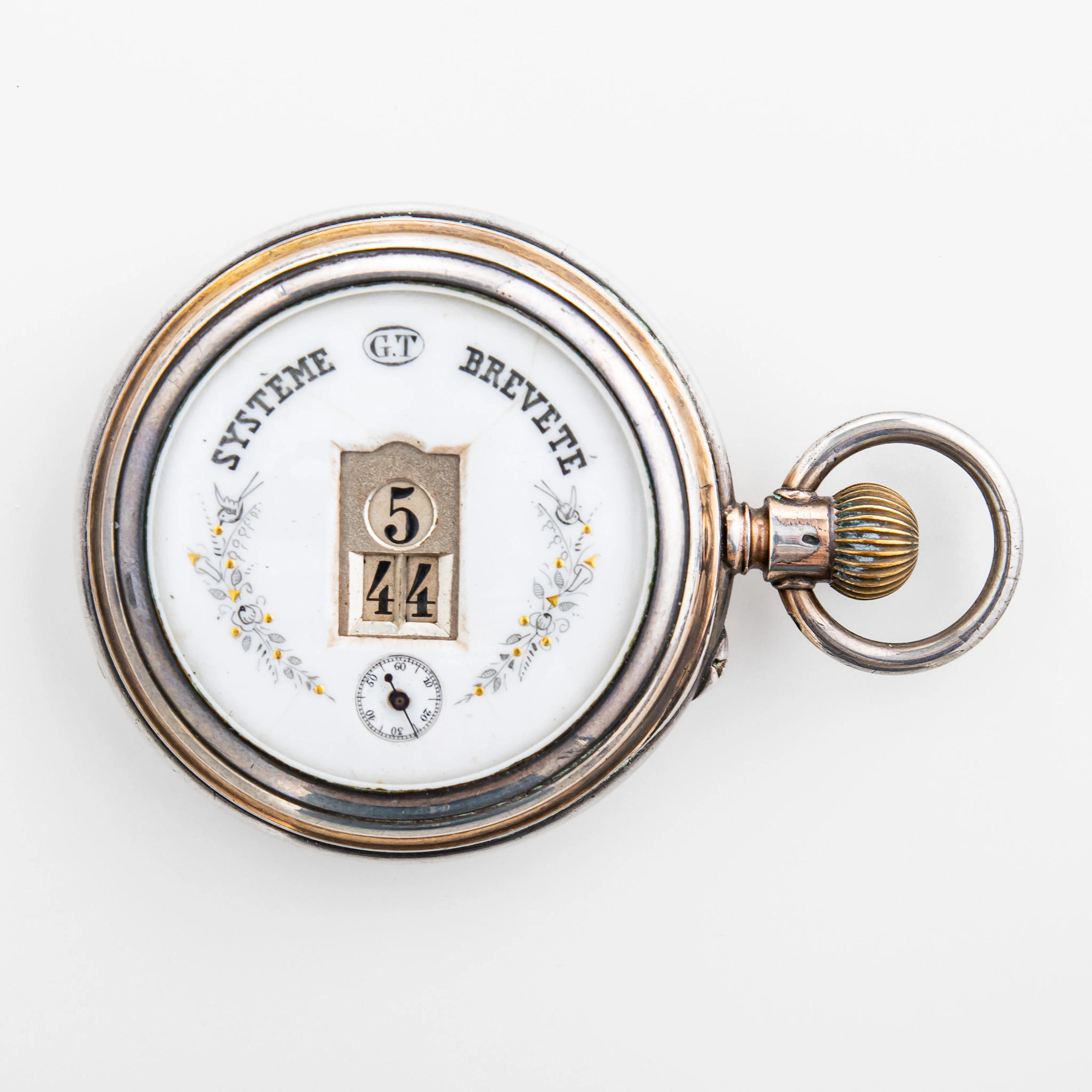 FICKUR, Systeme Brevete, mekanisk digital, silver, 1