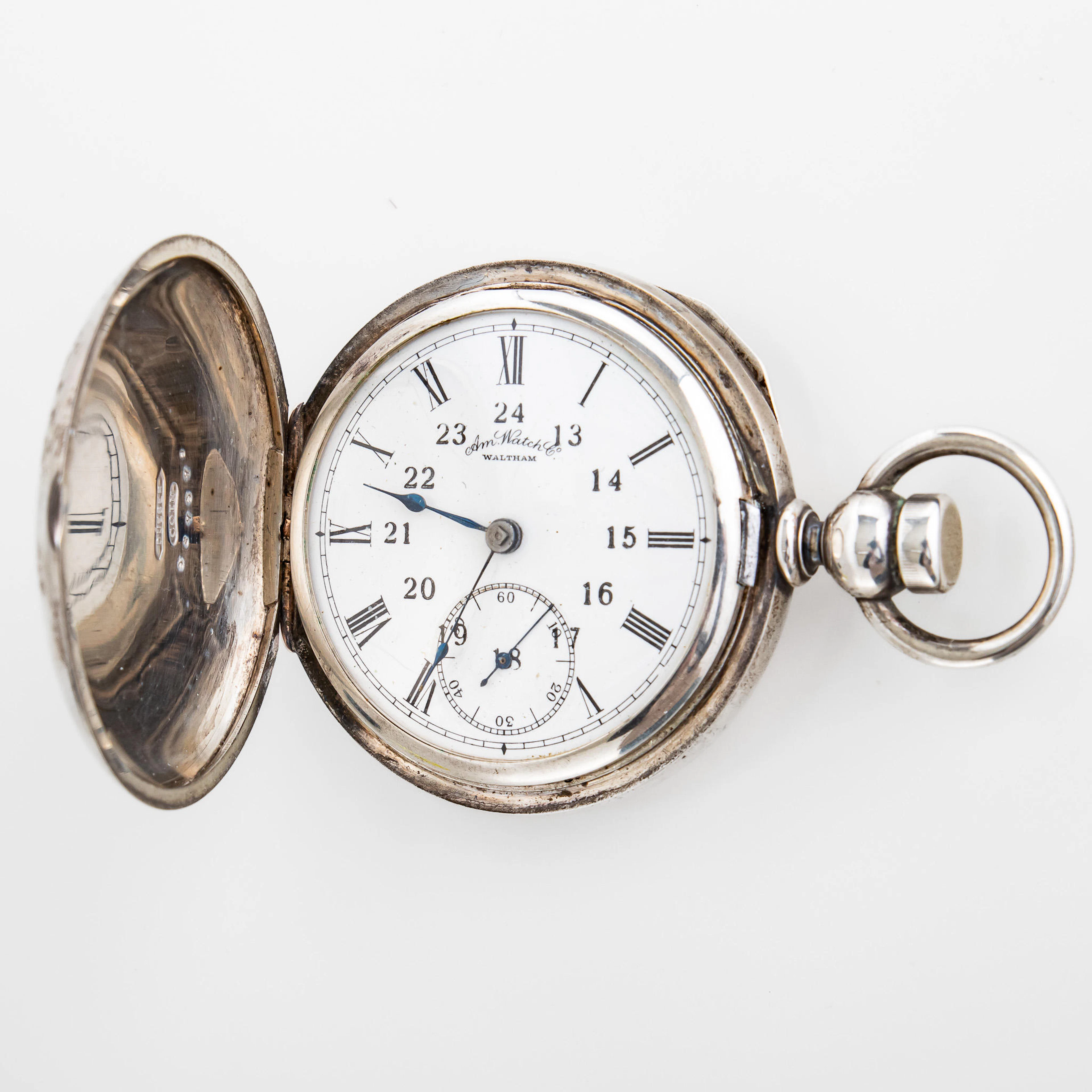 SAVONETTUR, Waltham, silver, nyckeldragen, 1920-tal