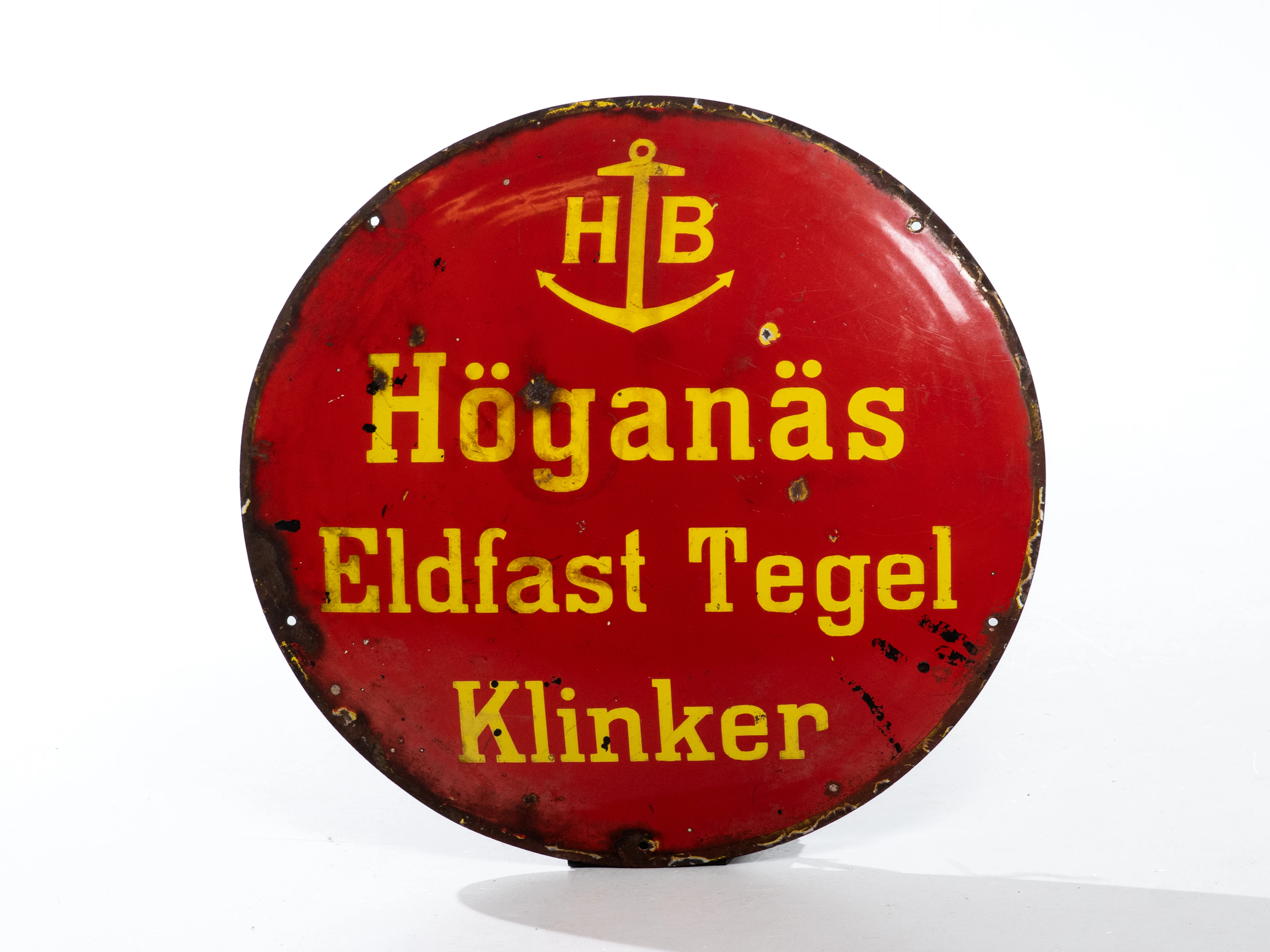 EMALJSKYLT, "Höganäs eldfast tegel klinker", AB Ankarsrums Emaljverk, 1930-tal