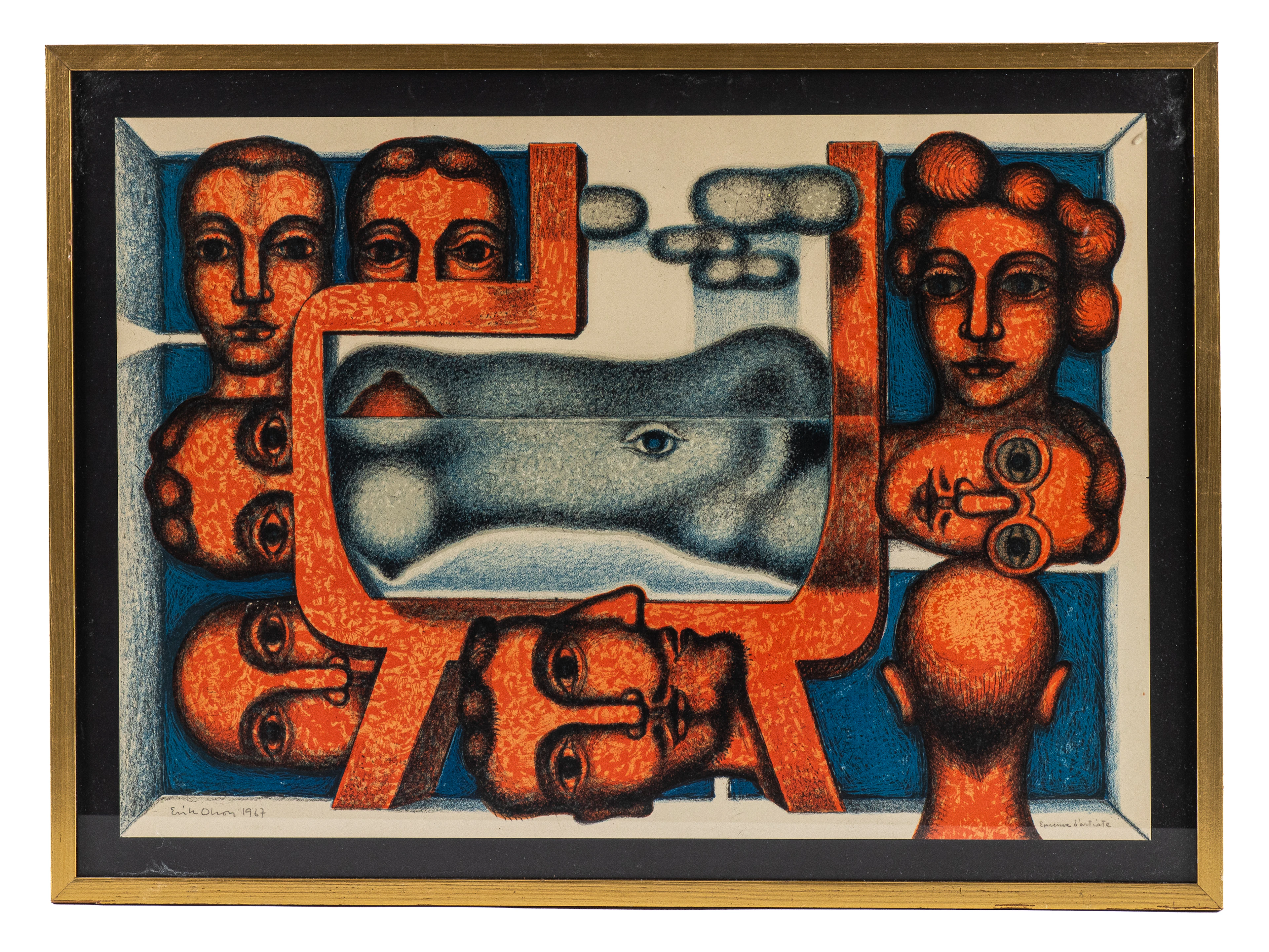 ERIK OLSON (1901-1986), Färglitografi