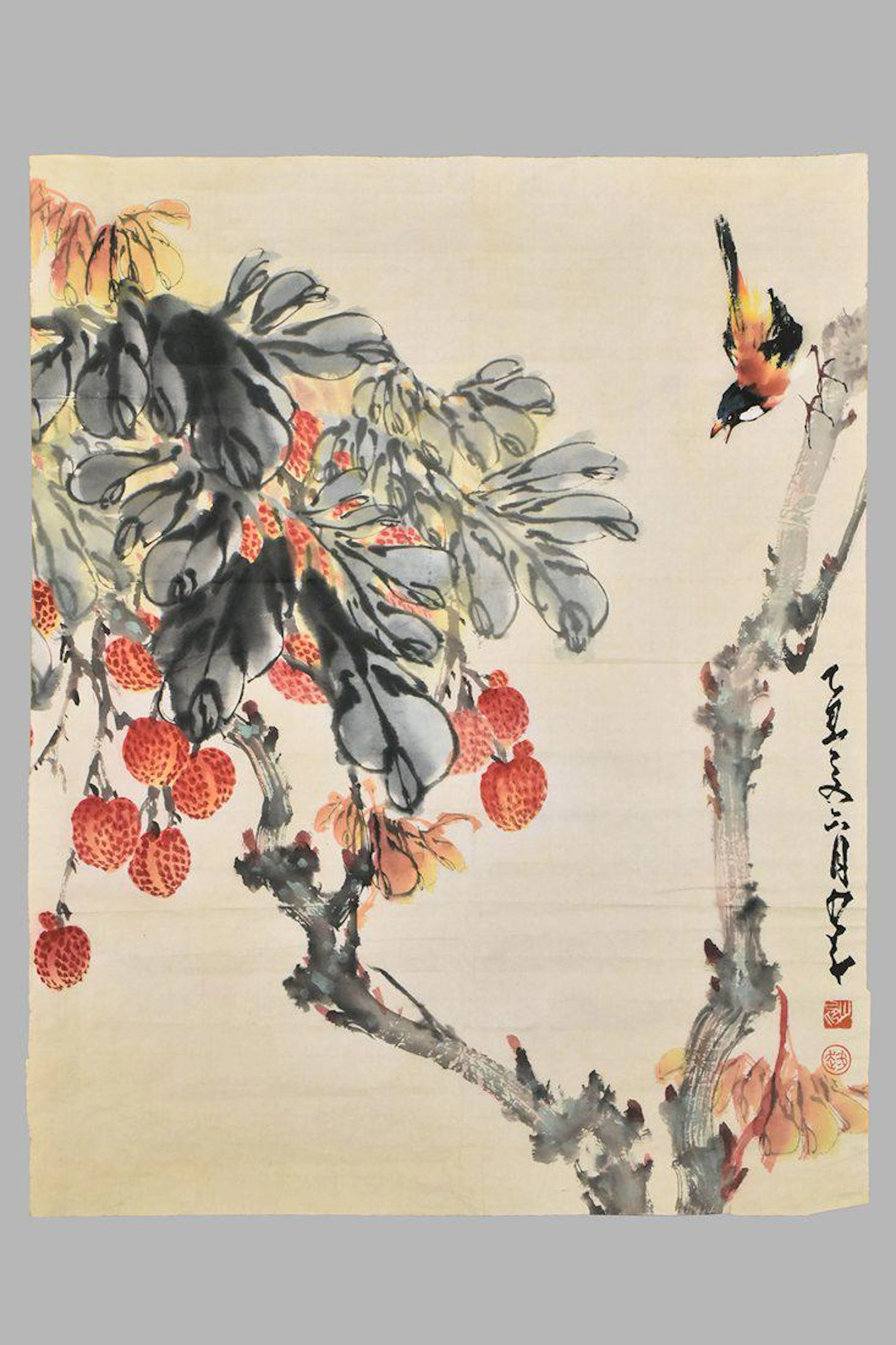 Zhao shao ang(1905-1998), ink and color on paper