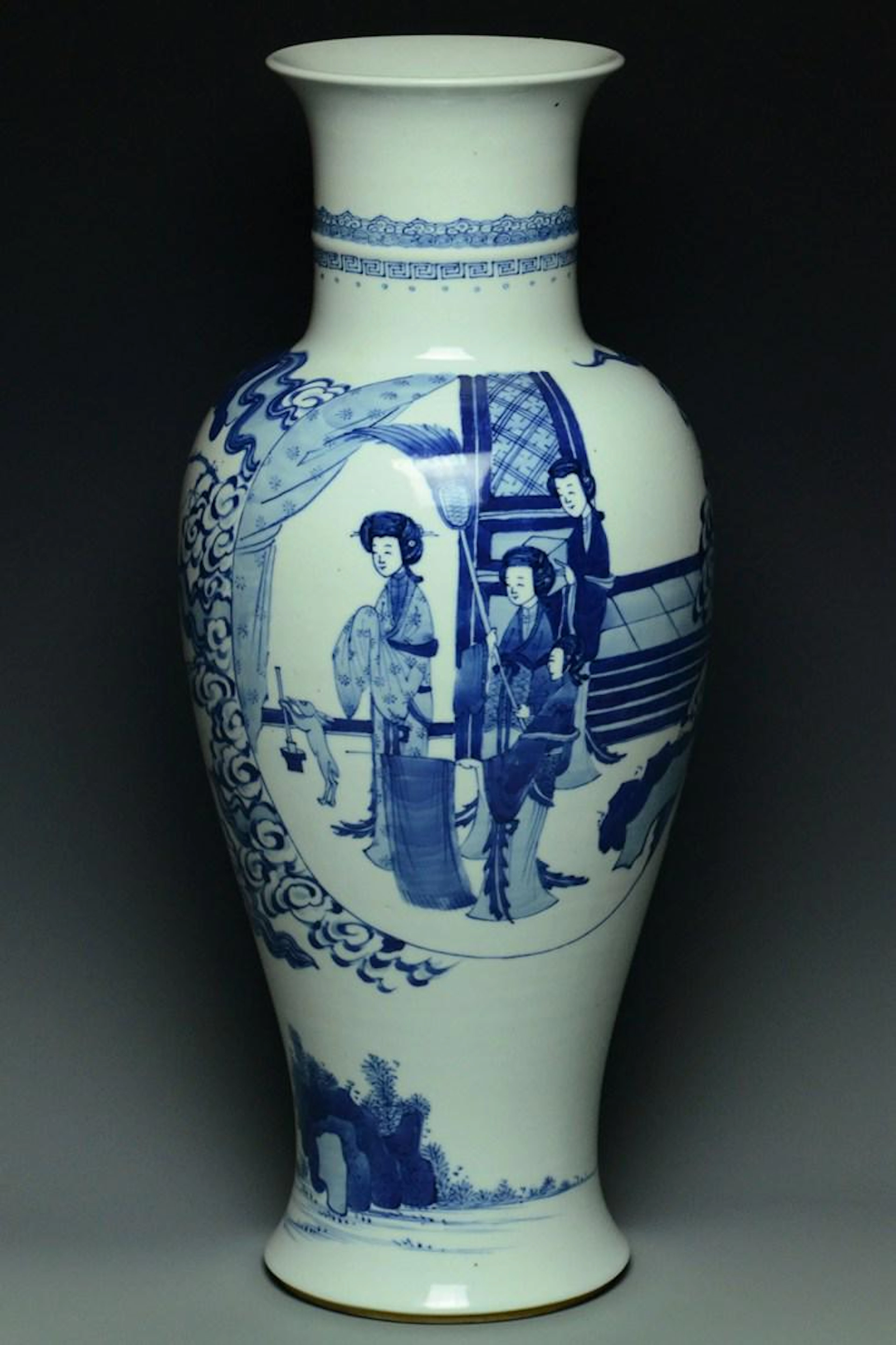A large qing dynasty figure subject vase