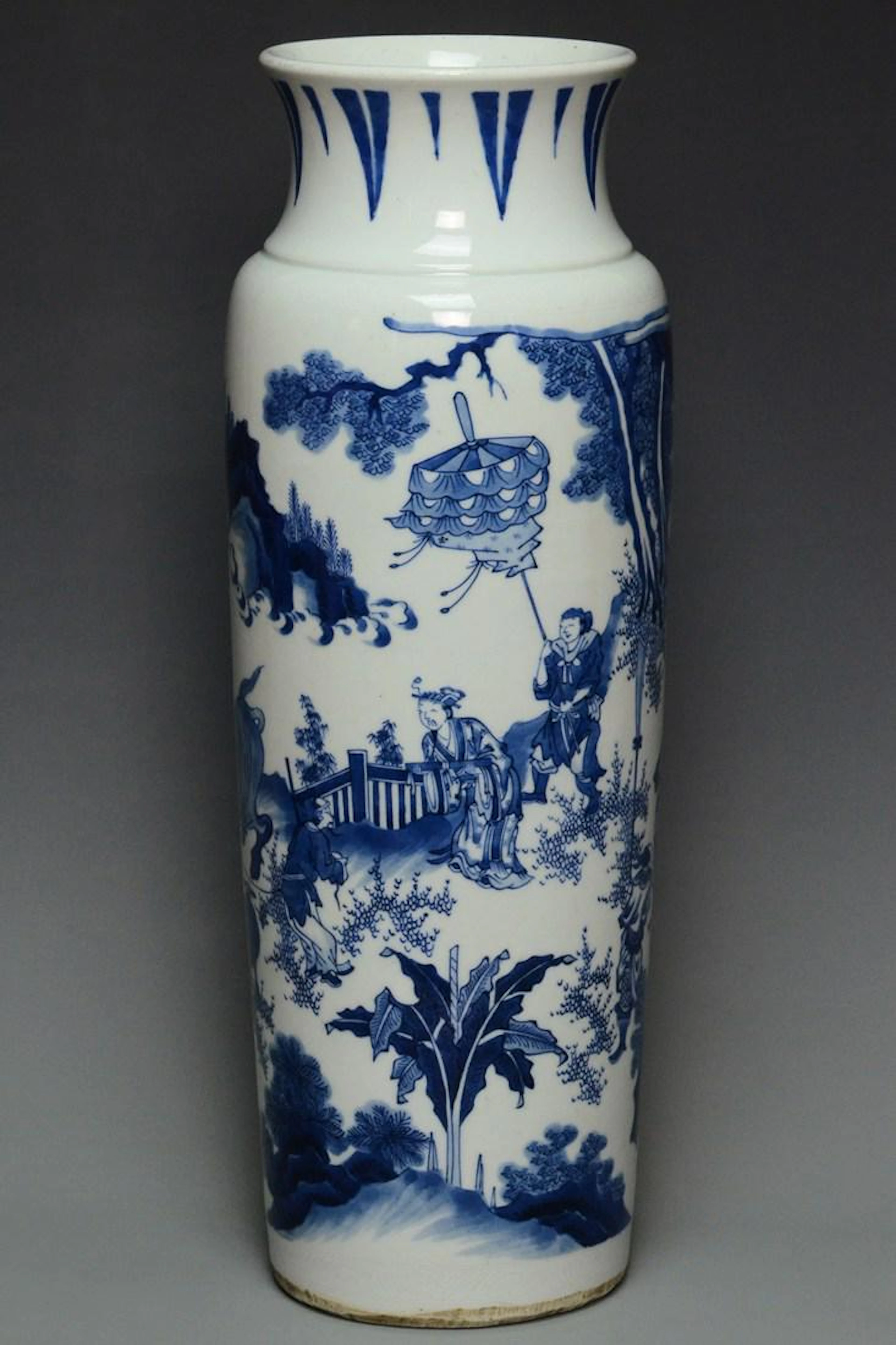 A large qing dynasty figure subject vase