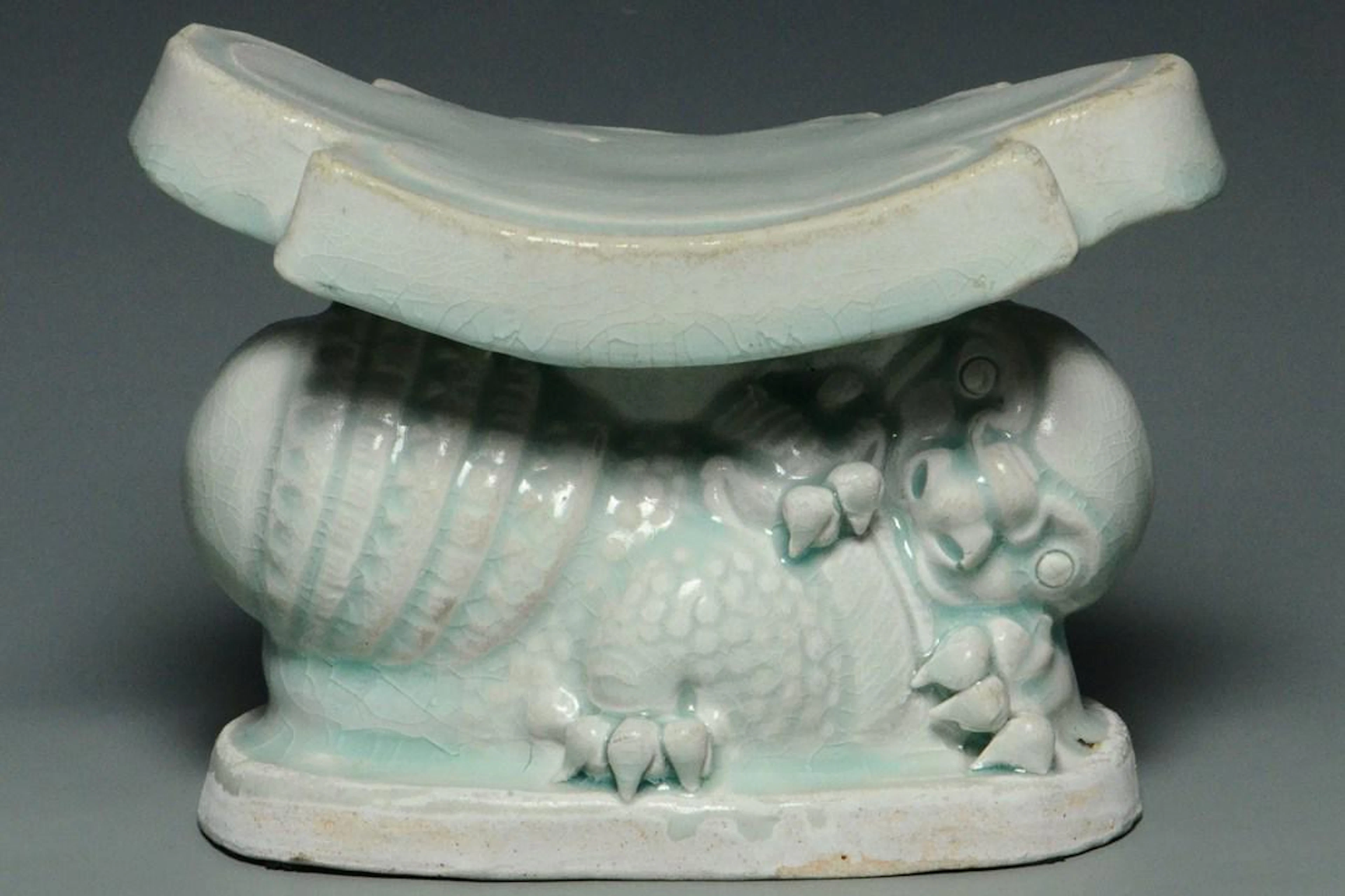 A song dynasty qingbai buddhist lion pillow