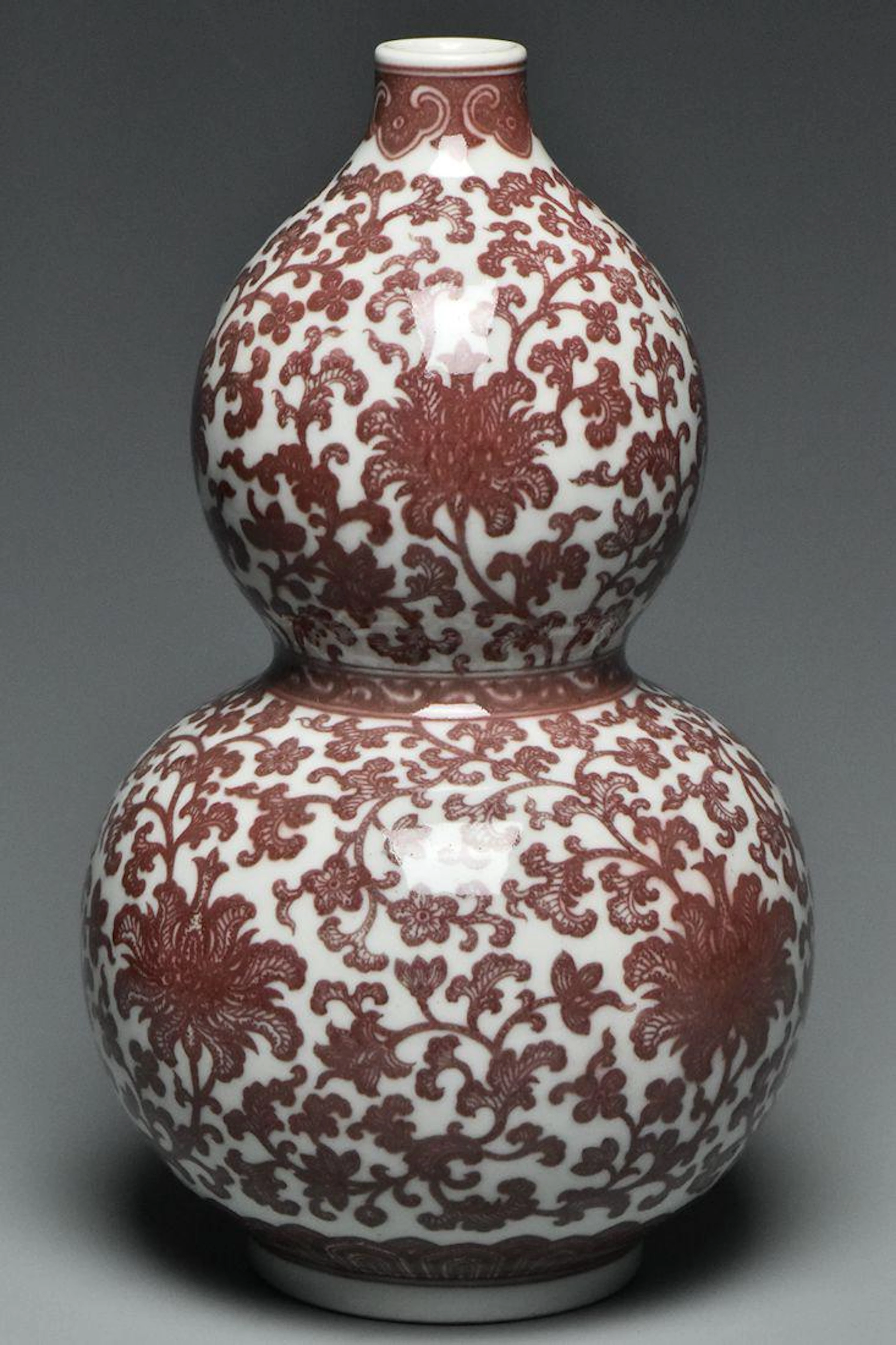 A qing dynasty underglazed red vase