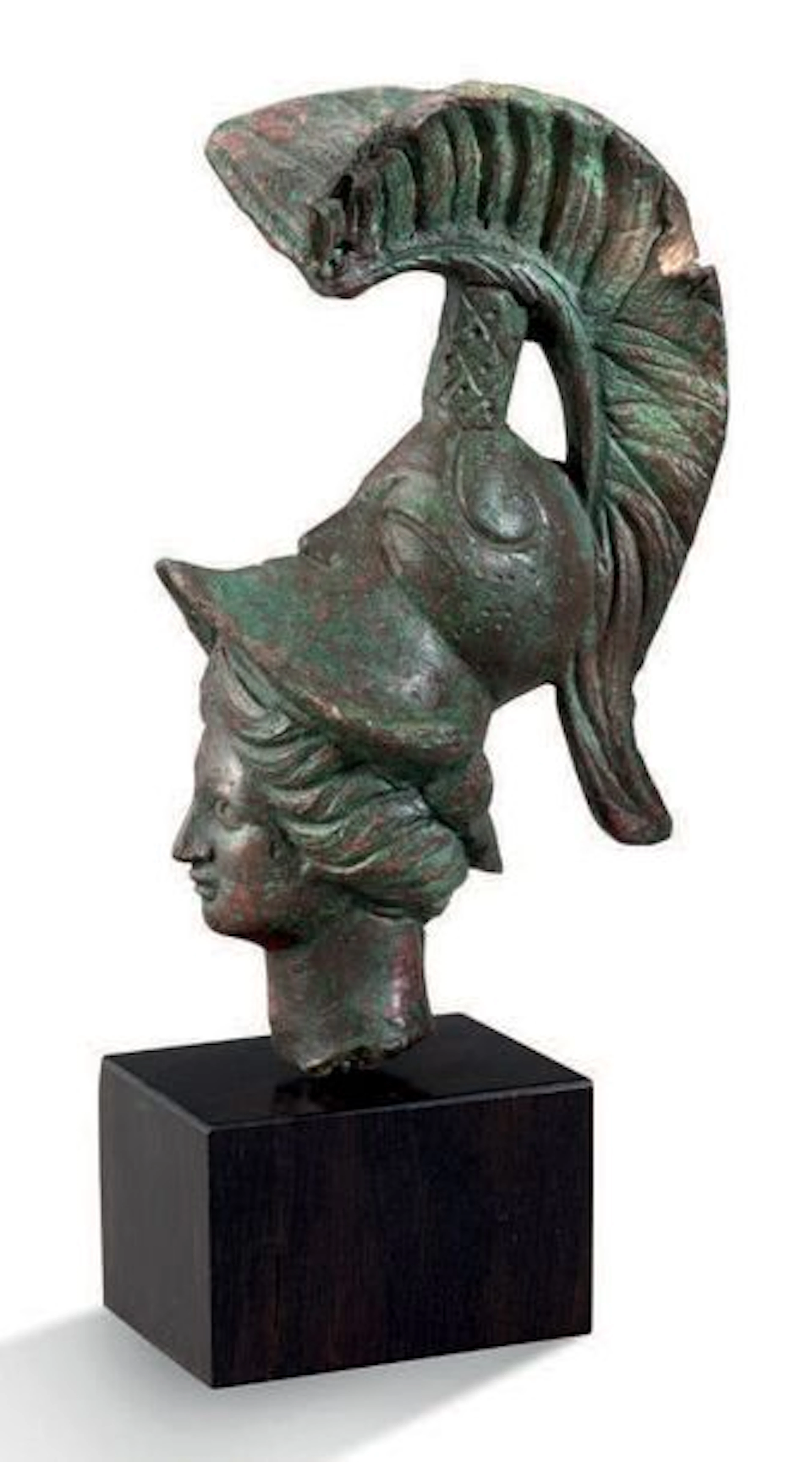 MINERVA : TÊTE DE LA DÉESSE MINERVE (ATHÉNA).…
