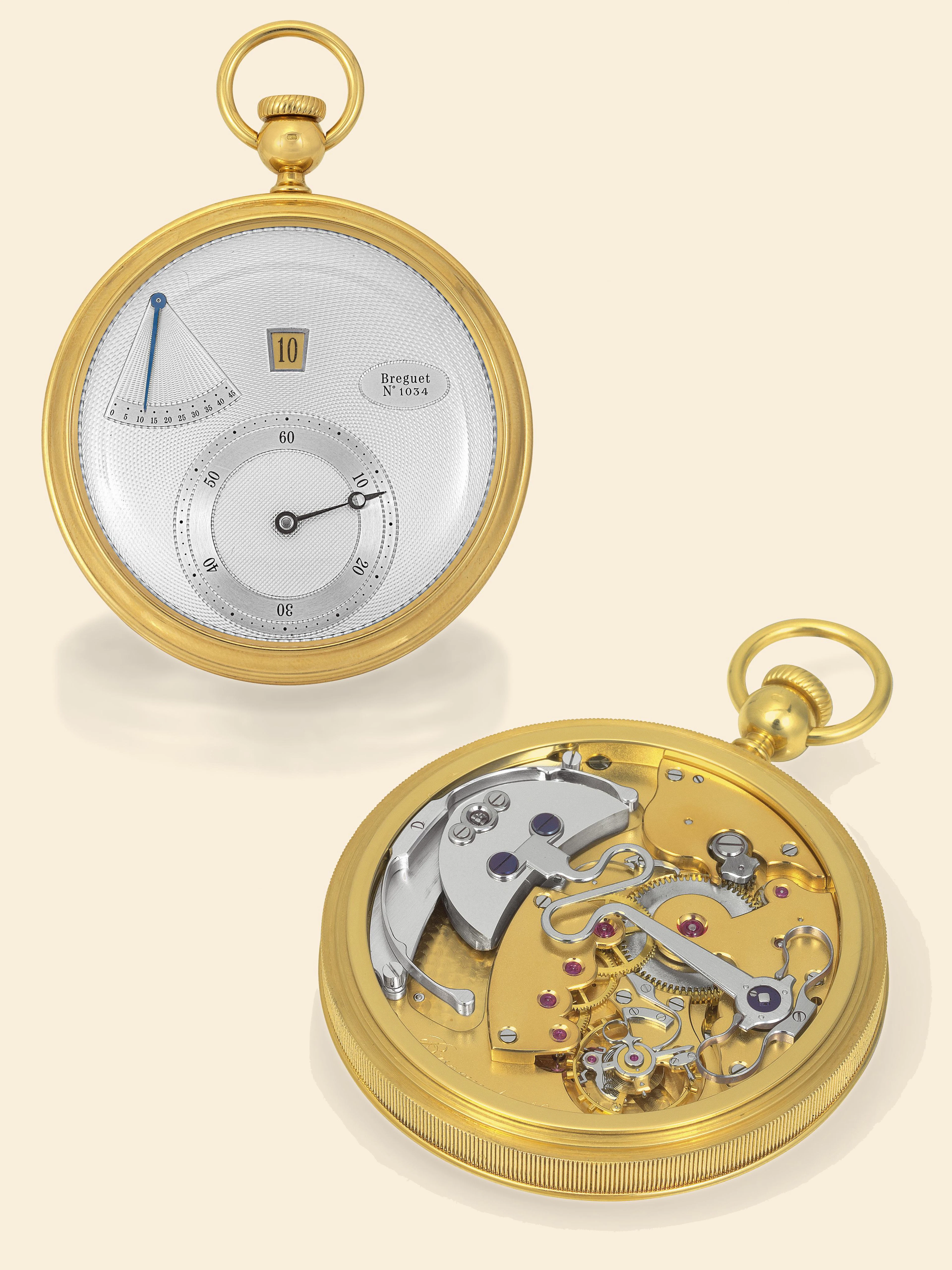 Montre Perpetuelle - Jump-Hour Breguet, Montre Perpetuelle - Jump-Hour, No. 1034, movement No. 1/10. Made in a limited edition of 10 pieces in the 1990s
