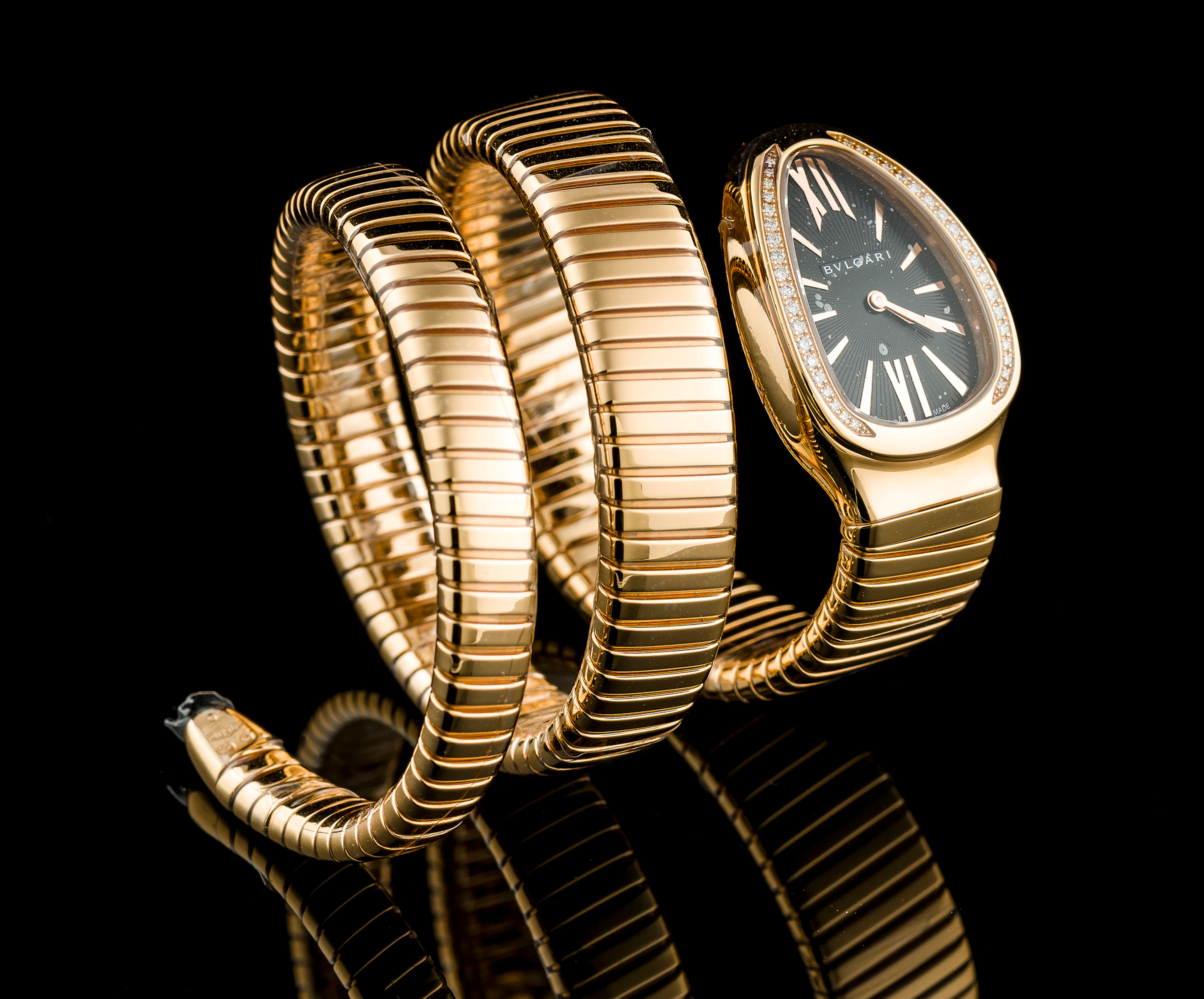 BVLGARI SERPENTI TUBOGAS LADY'S QUARTZ PINK GOLD [NEW OLD STOCK]...