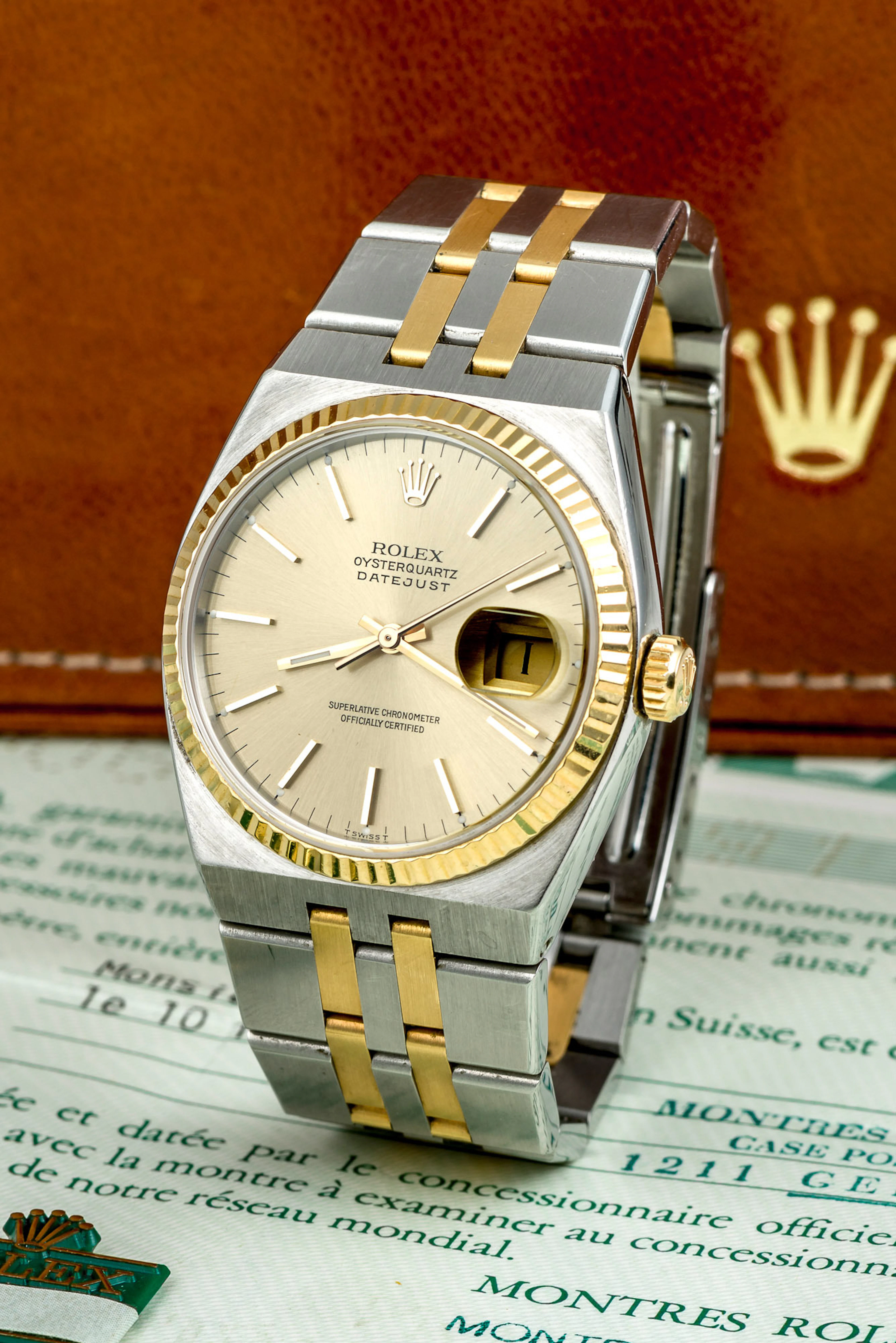 ROLEX, REF. 17013, OYSTER QUARTZ, STEEL AND GOLD