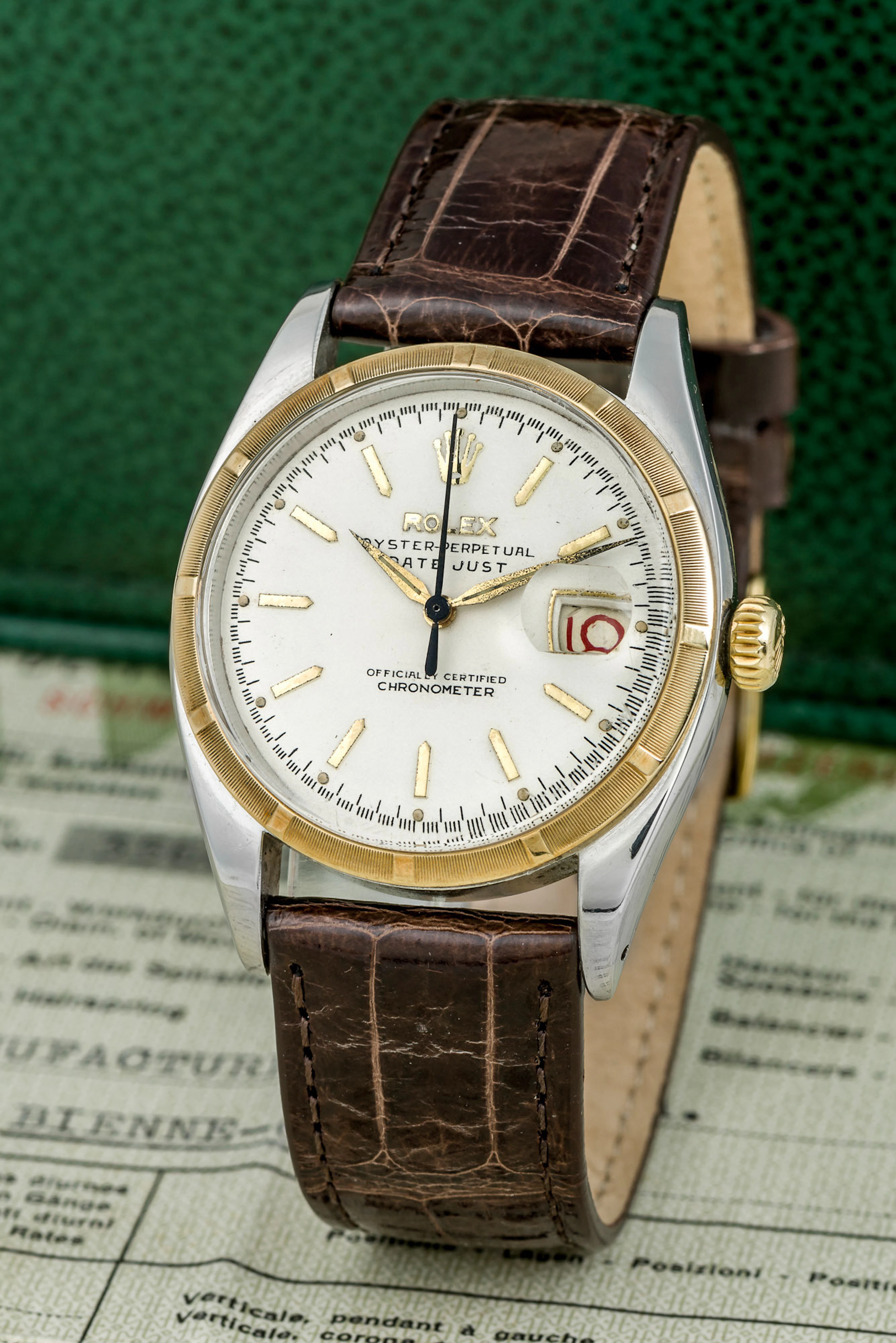 ROLEX, REF. 6305, DATEJUST, STEEL AND GOLD