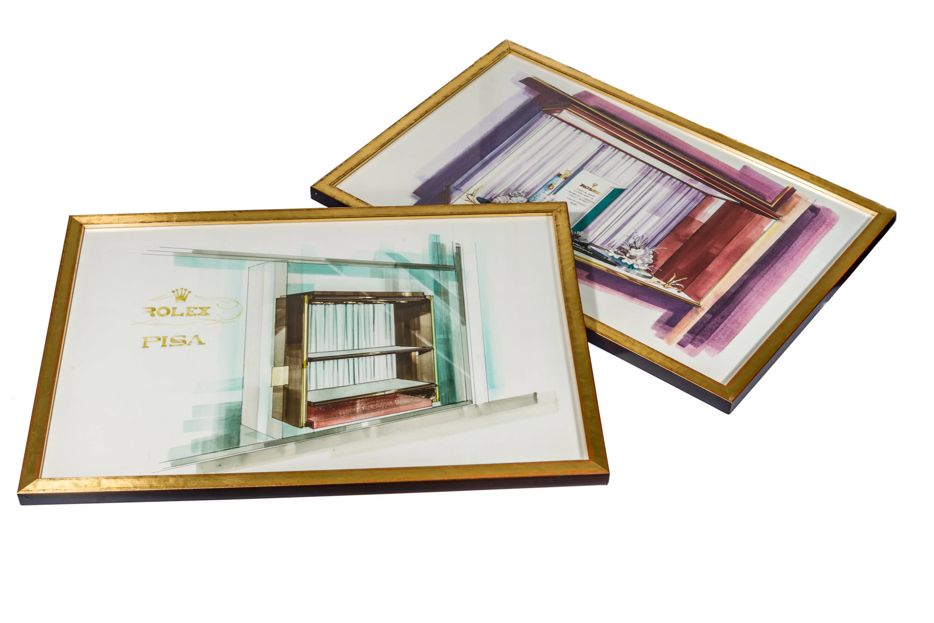 HAND DRAWN SKETCHES AND COLLAGE MADE FOR ROLEX WINDOW DISPLAYS