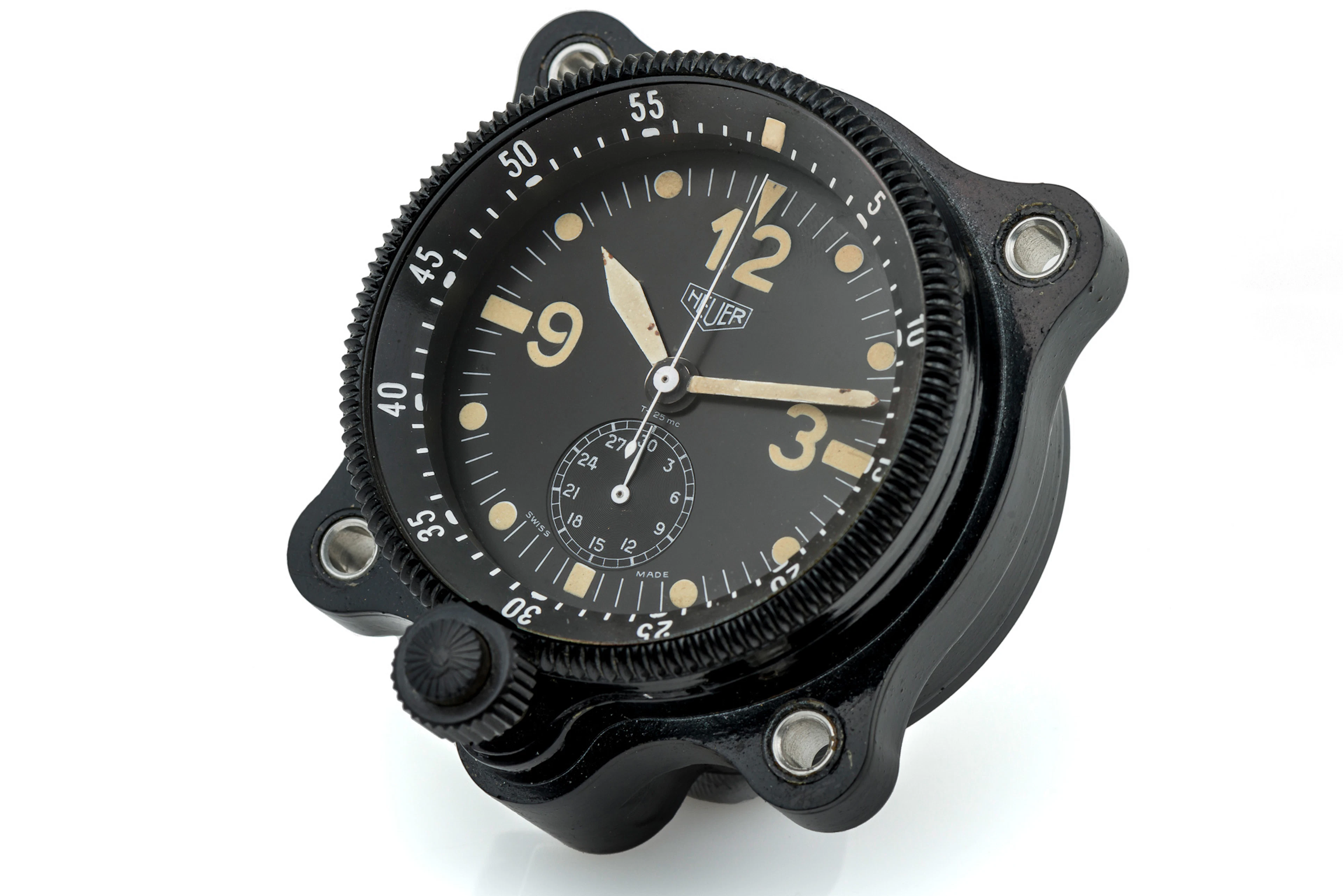 HEUER FLYING TIMER AIRCRAFT CLOCK WITH CHRONOGRAPH