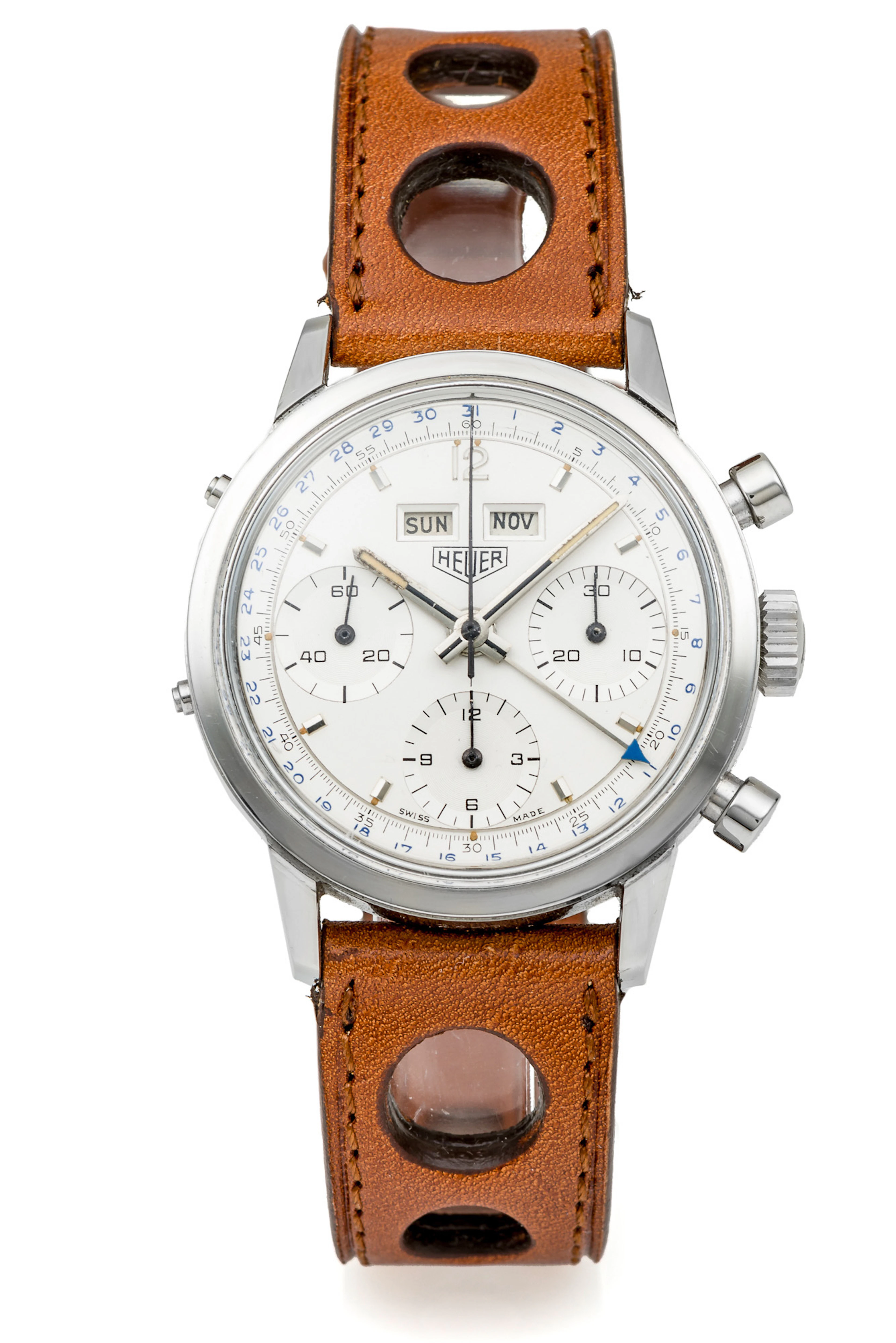 HEUER, REF. 2547, TRIPLE DATE CHRONOGRAPH WRISTWATCH