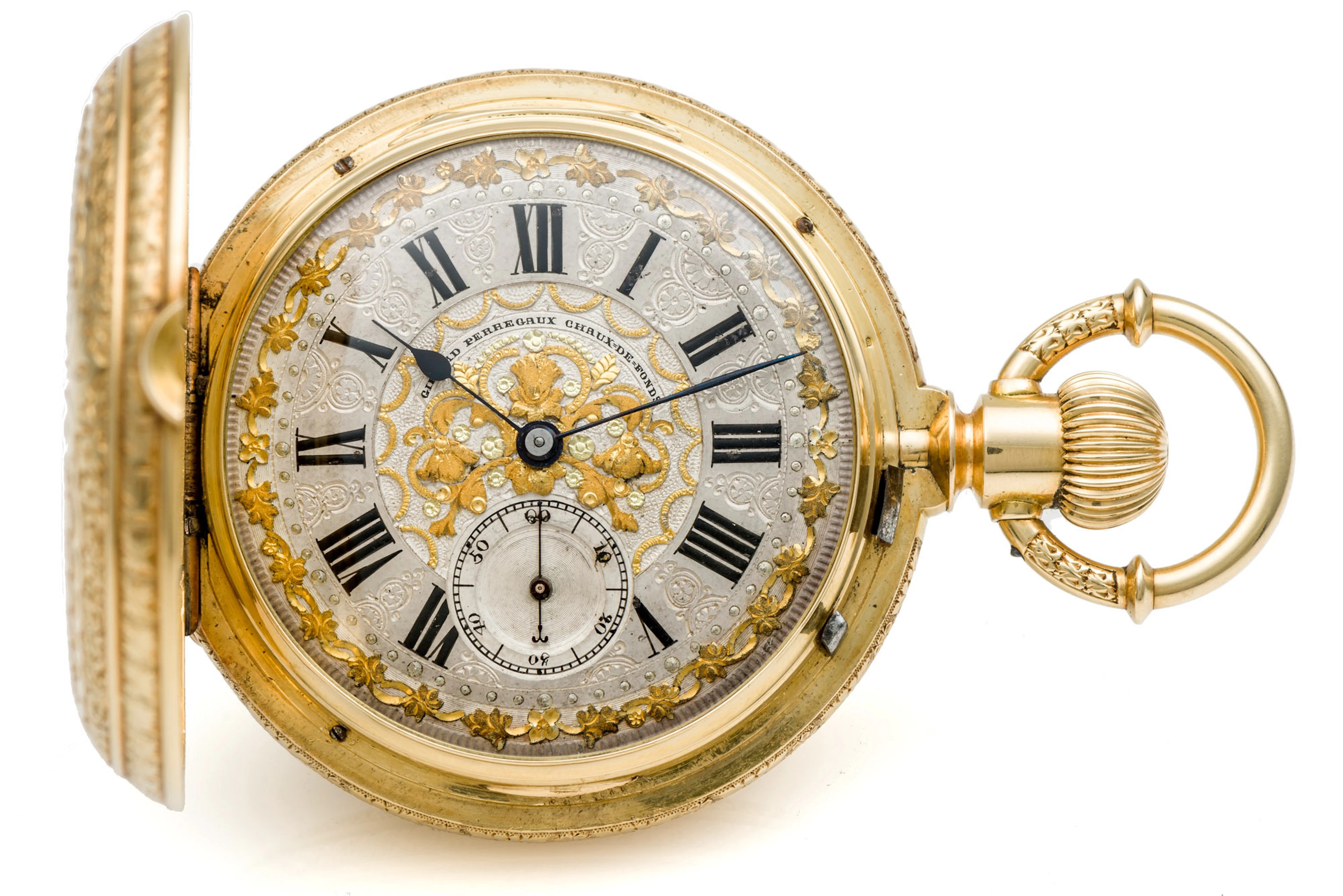 GIRARD PERREGAUX DOUBLE DIAL TRIPLE CALENDAR YELLOW GOLD