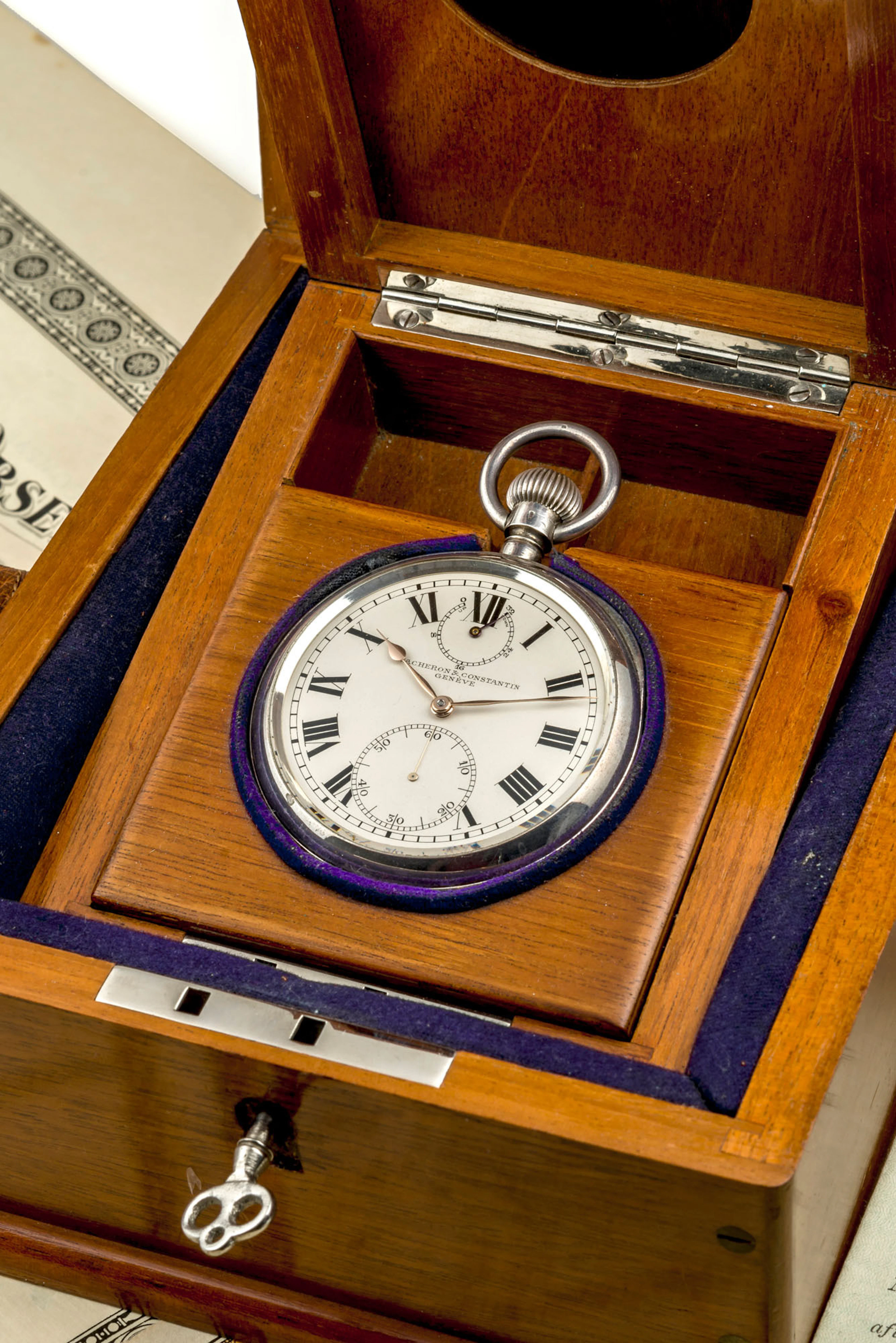 VACHERON CONSTANTIN, CHRONOMETER POCKET WATCH, CLASS A KEW CERTIFICATE, SILVER