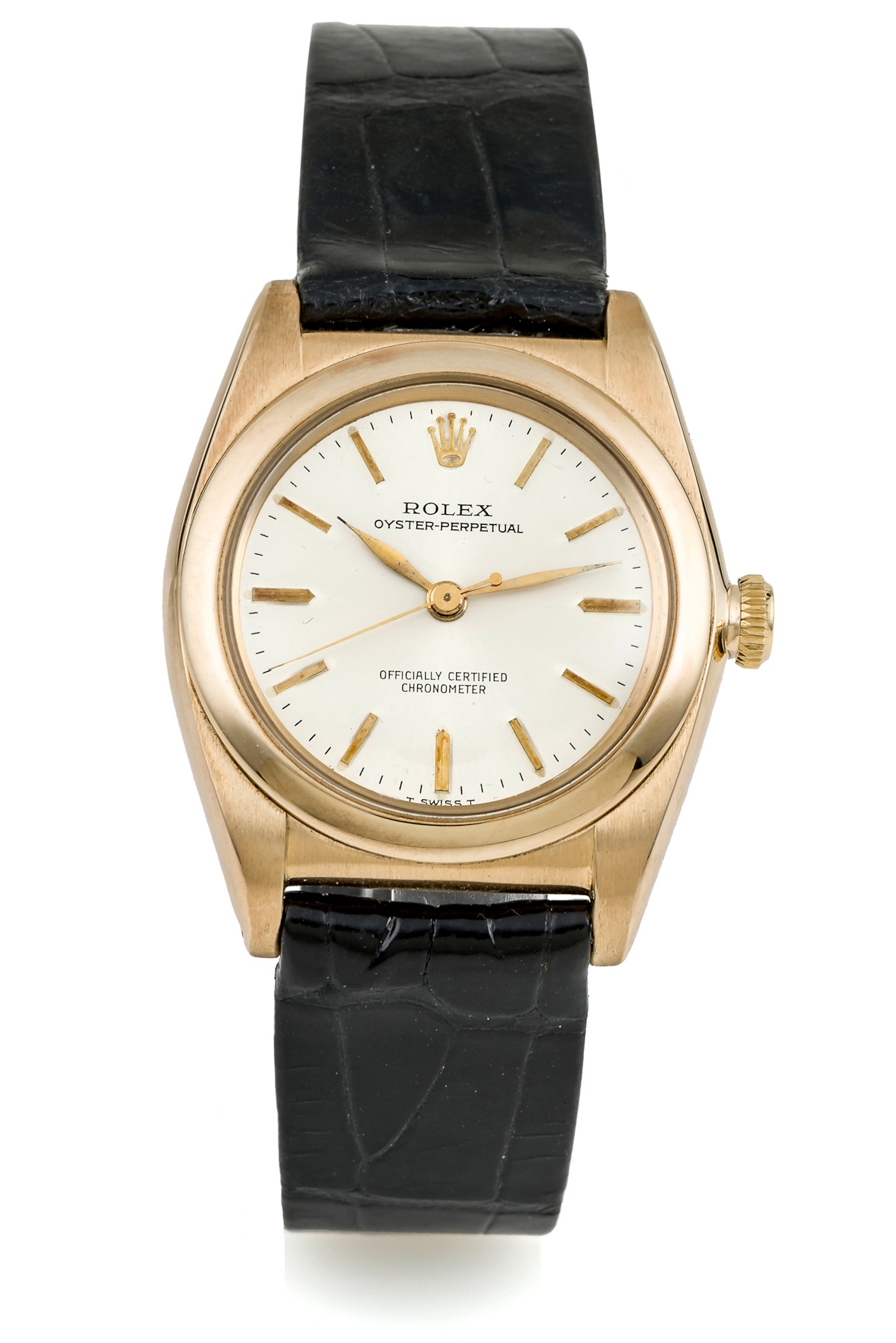 ROLEX, REF. 3131, BUBBLEBACK, PINK GOLD