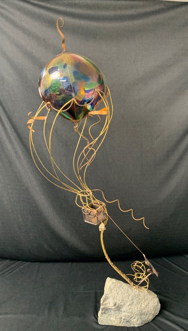 Max Howard Glass Hot Air Balloon Sculpture