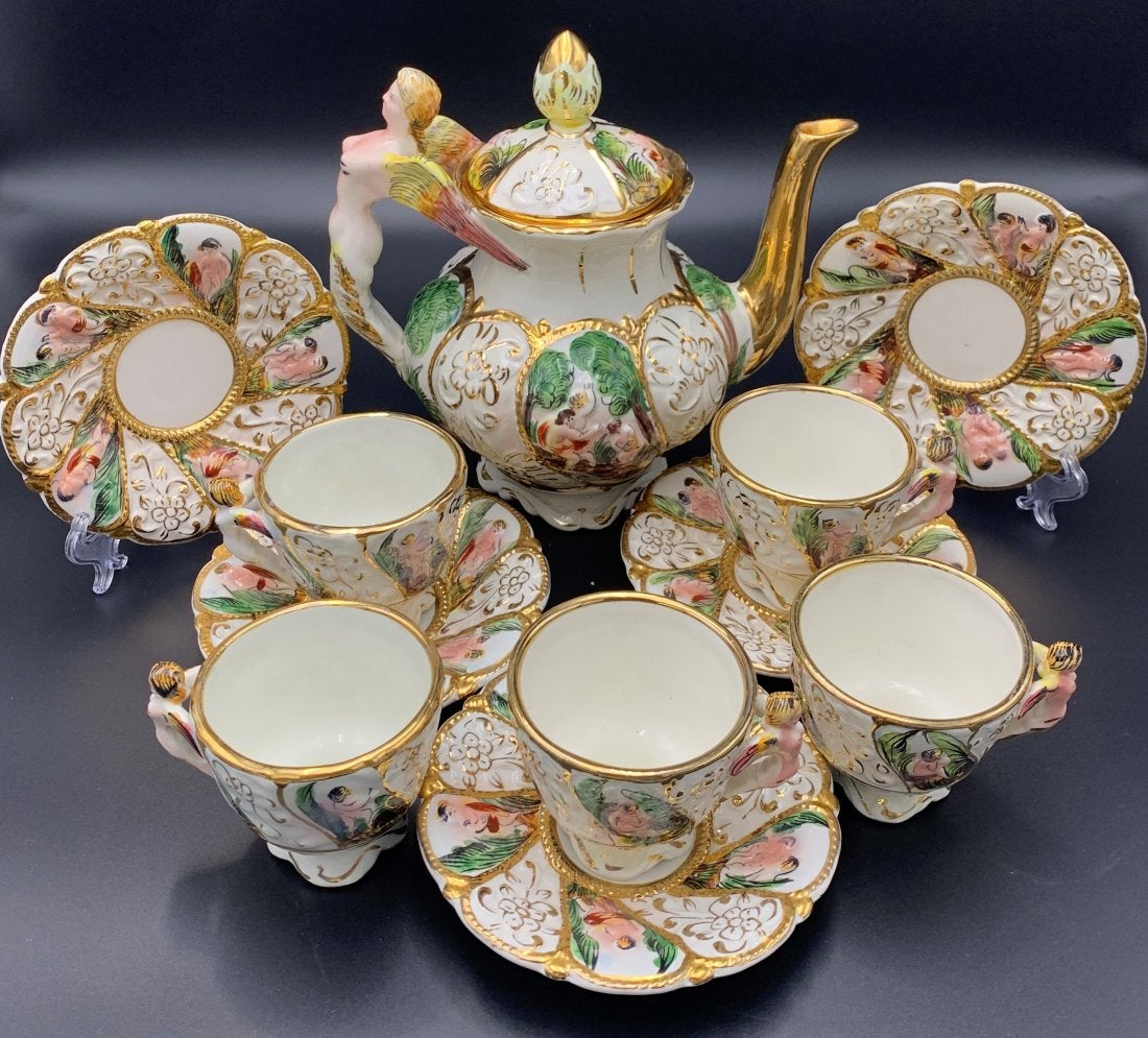 Capodimonte Porcelain Tea Service 11 Pcs.