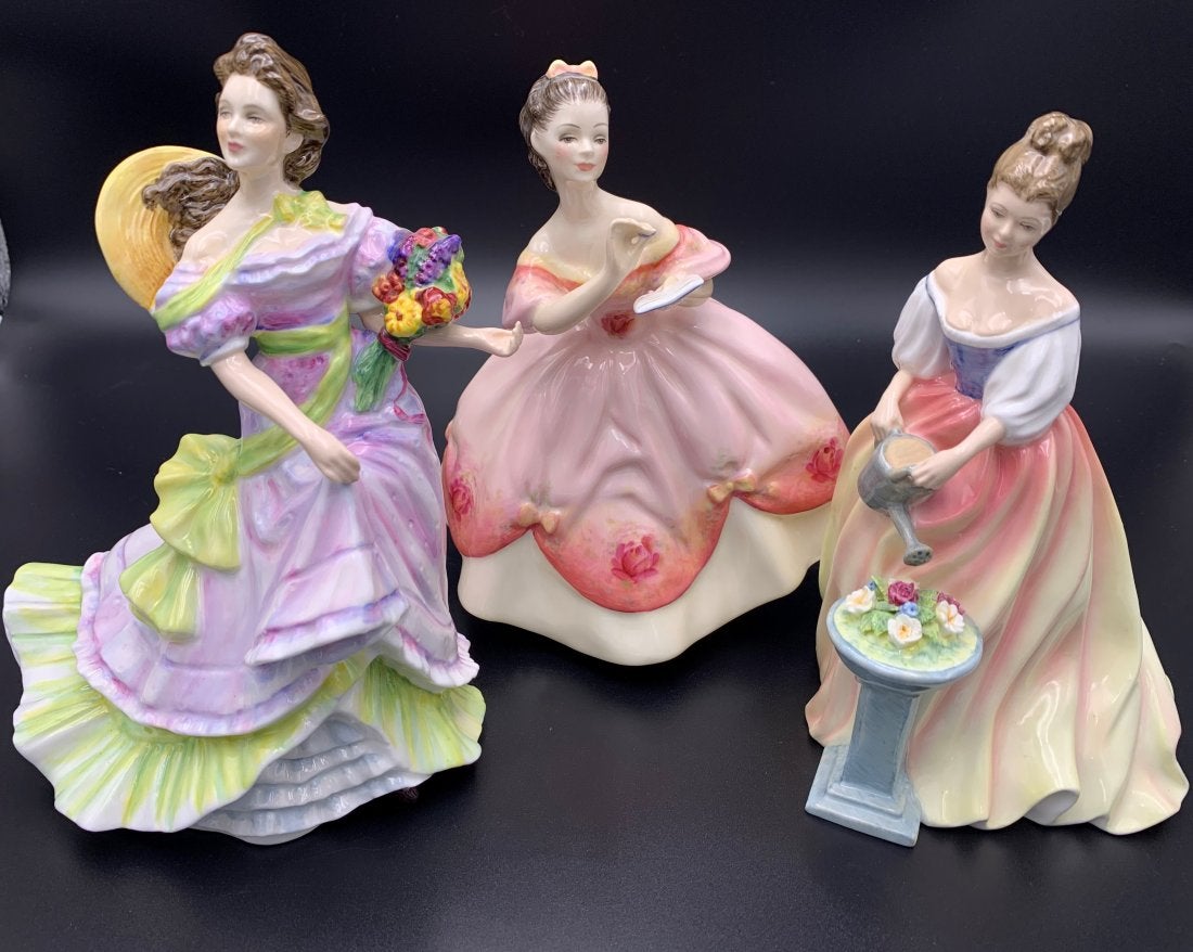 3 Royal Doulton Figurines Waltz, Alexandra & Summertime
