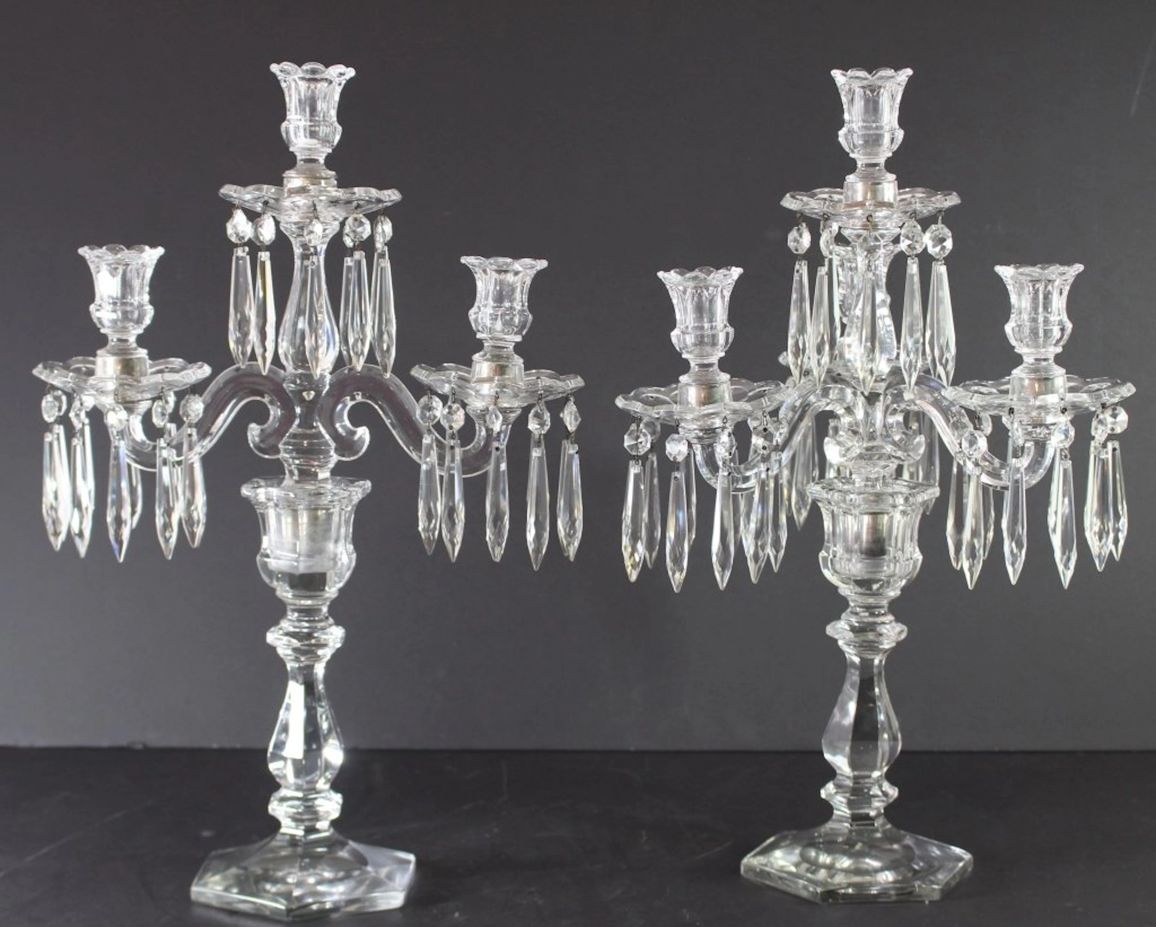 Two Heisey "Colonial" Candelabras