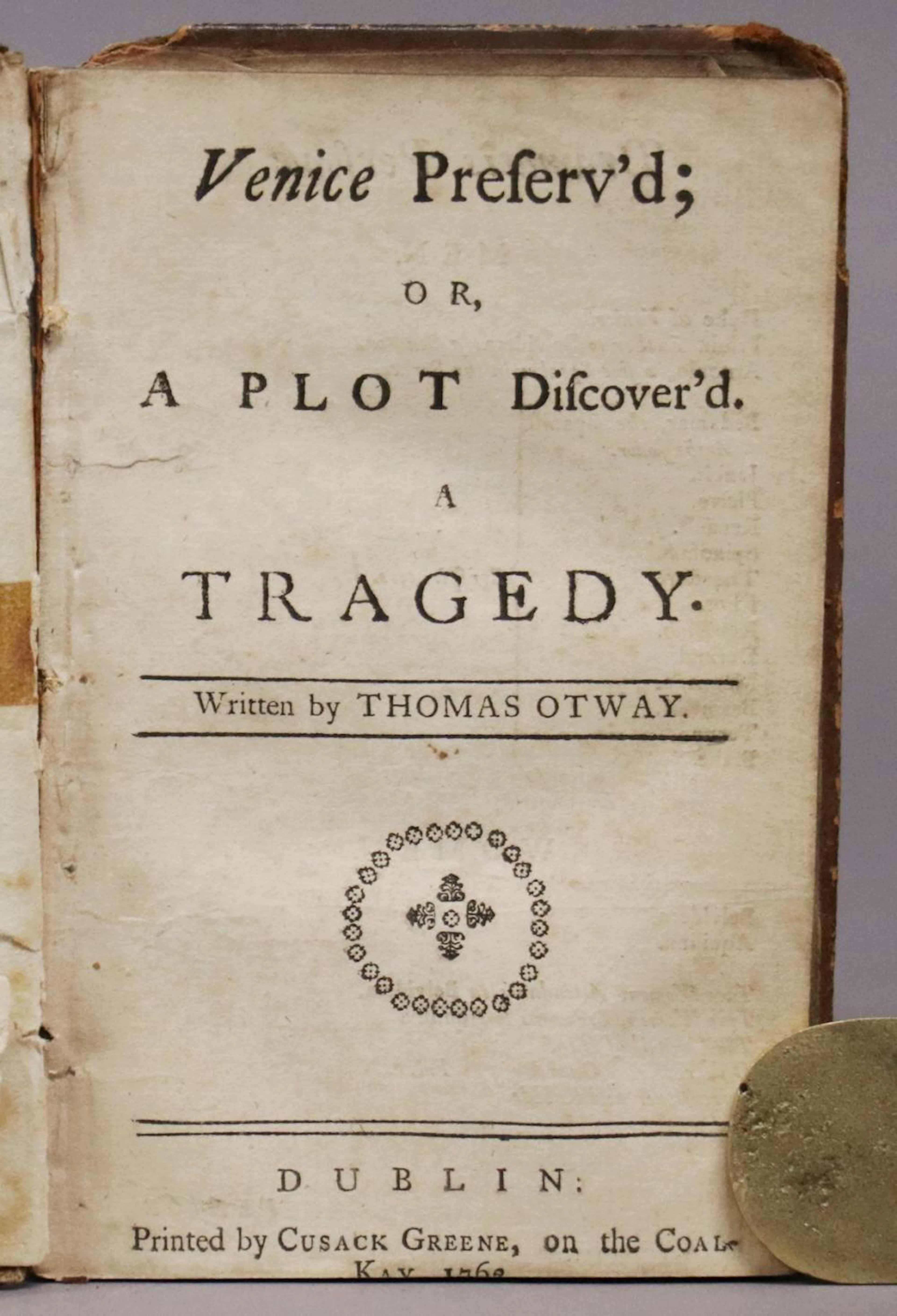 Bound Volume of Plays, Dublin Imprints