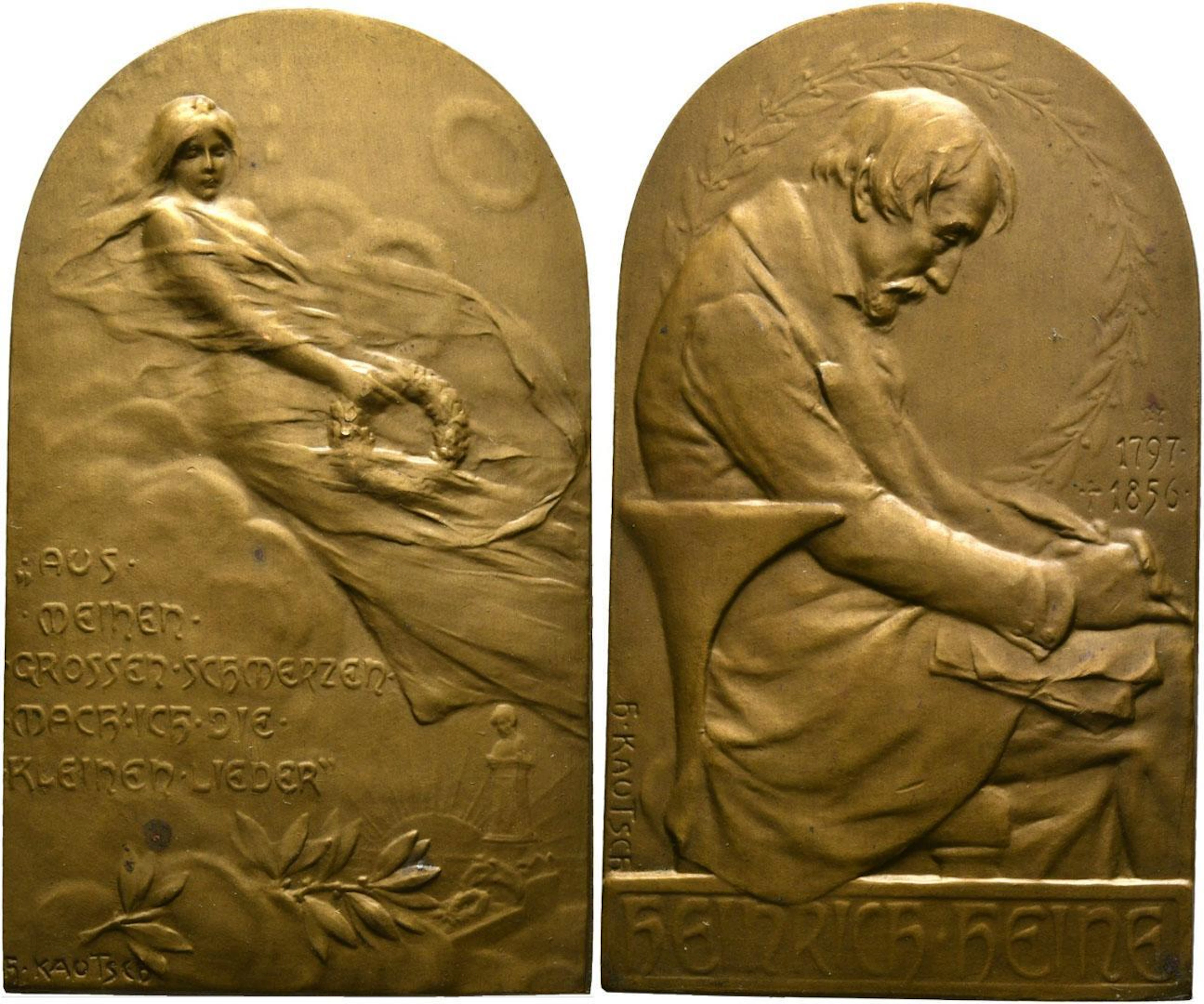 PERSONENMEDAILLEN. HEINE, Heinrich 1797-1856.