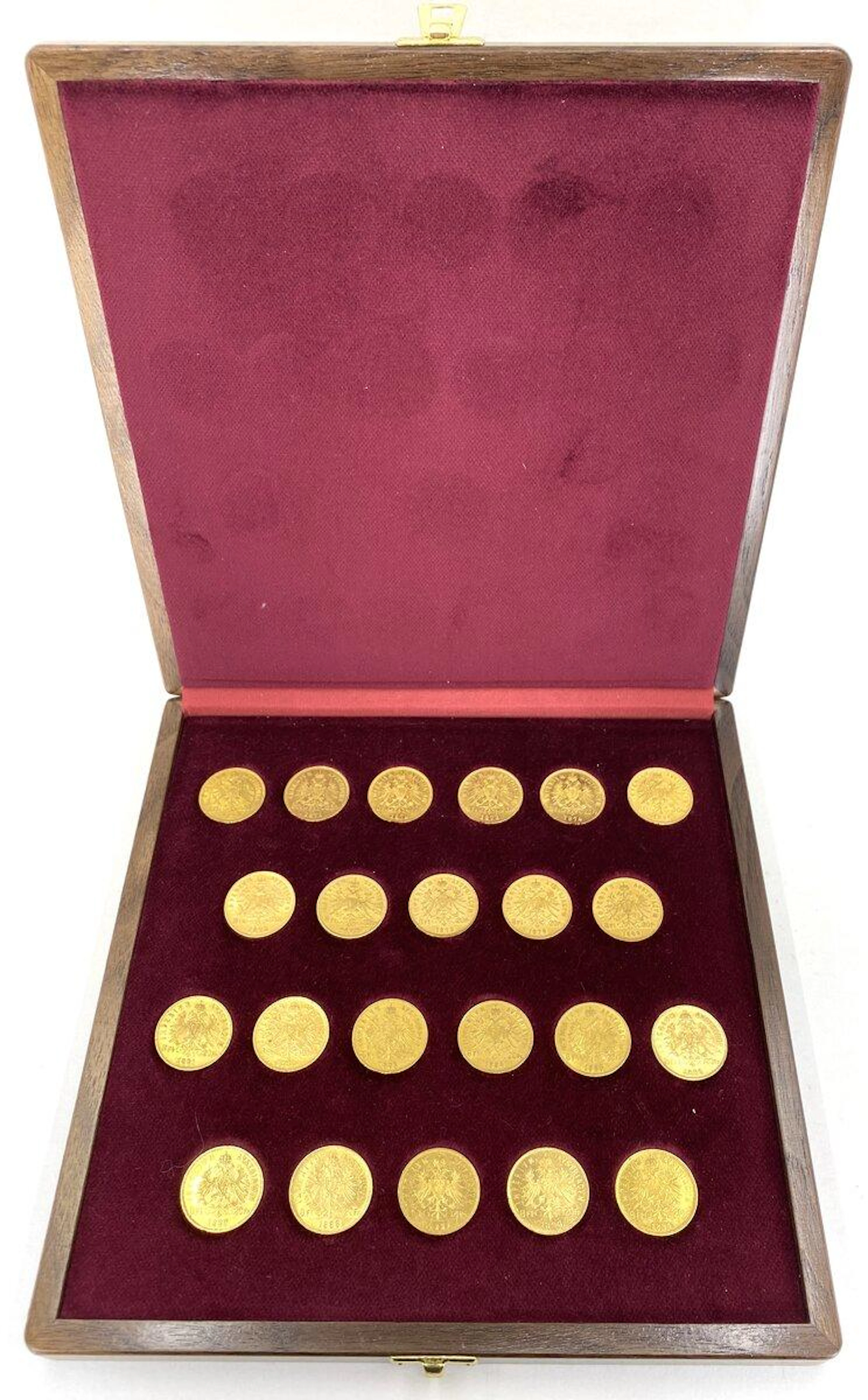 Austria 8 Florin / 20 Francs Full Date Collection 1870 - 1891