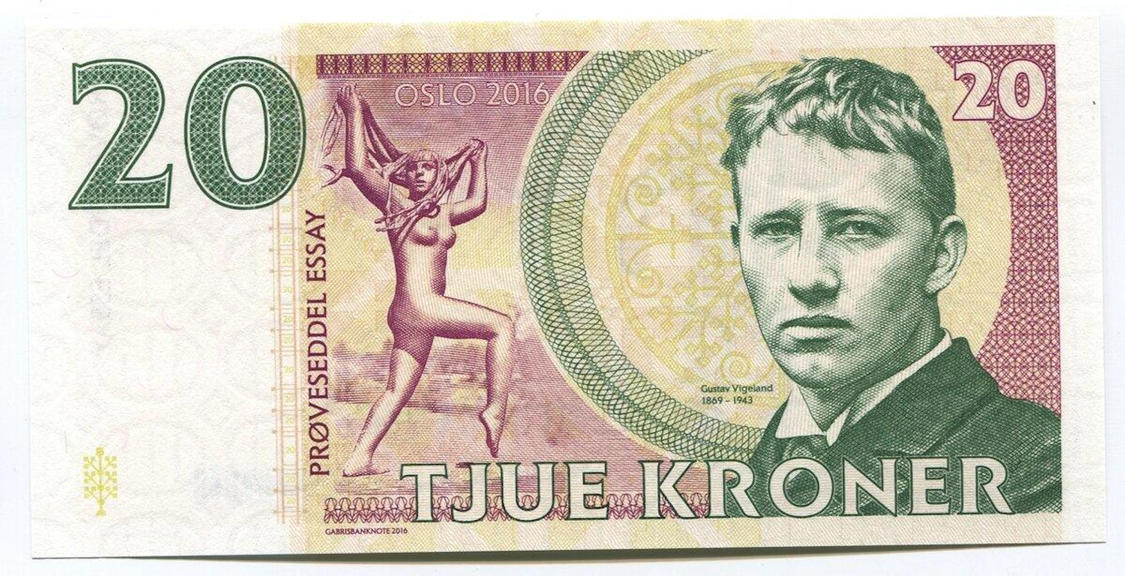 Norway 20 Kroner 2016 Specimen
