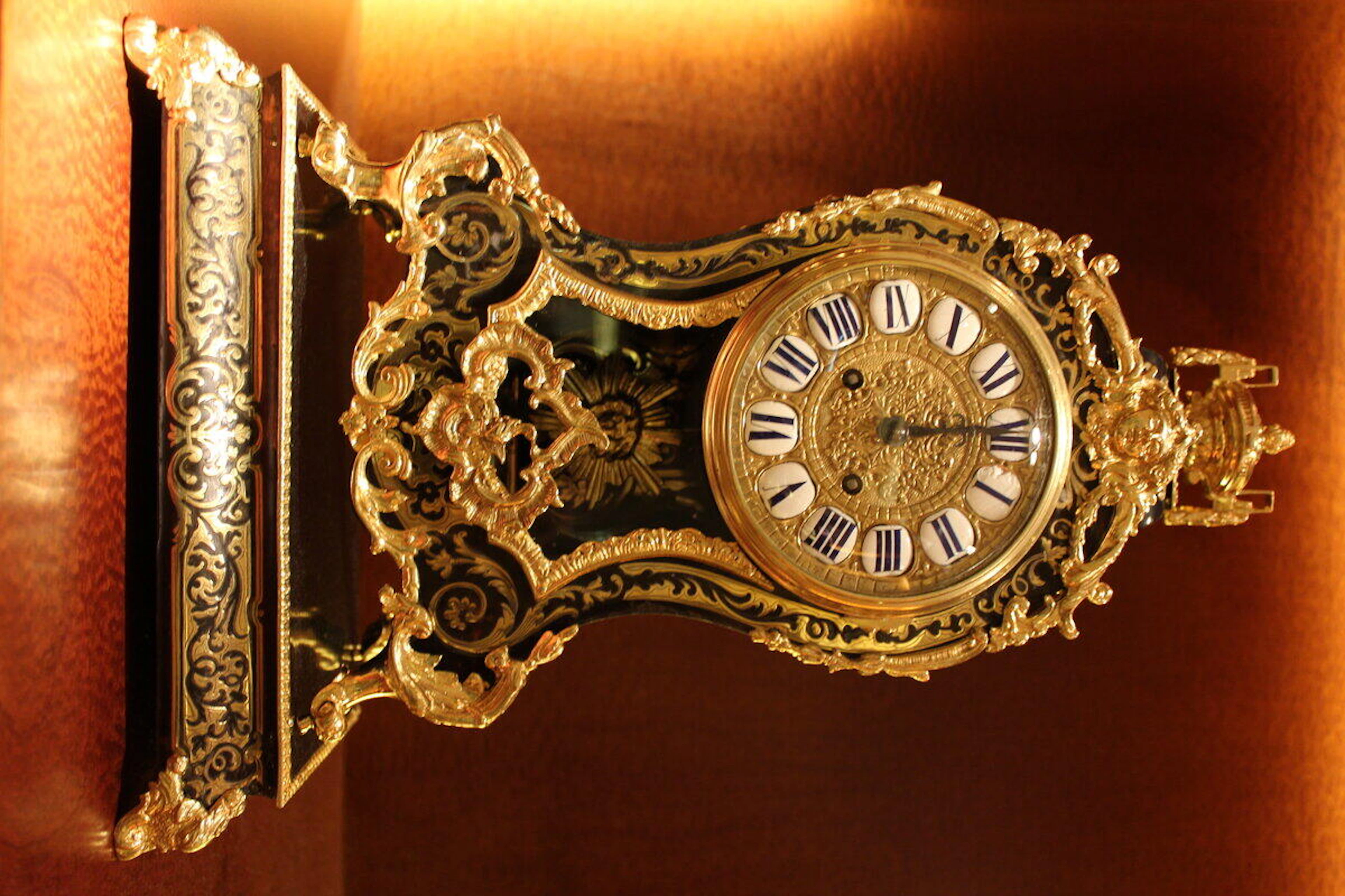 French Boulle Style Small Clock on the stand
