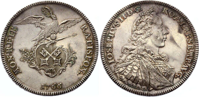 German States Regensburg - Reichsstadt Taler 1766 Rare