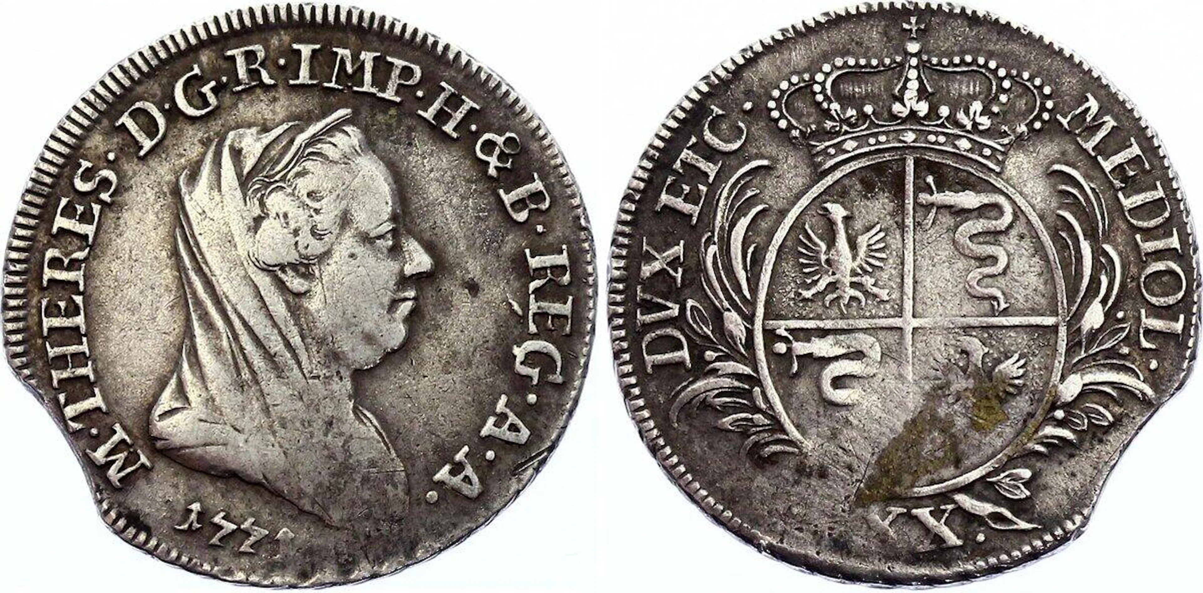 Italian States Lombardy 20 Soldi 1771