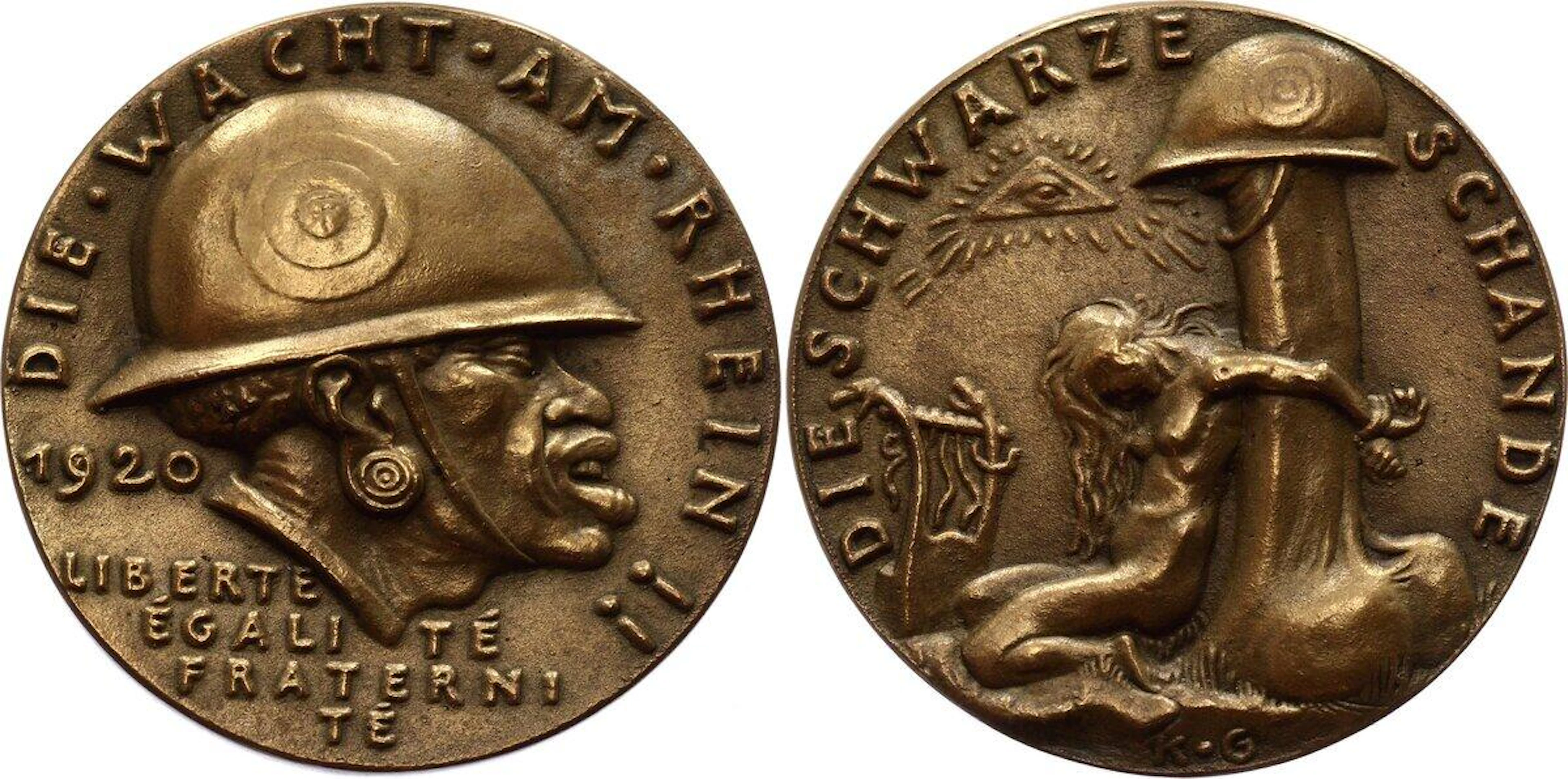 Germany - Weimar Republic Medal by Karl Goetz "Black Shame" 1920