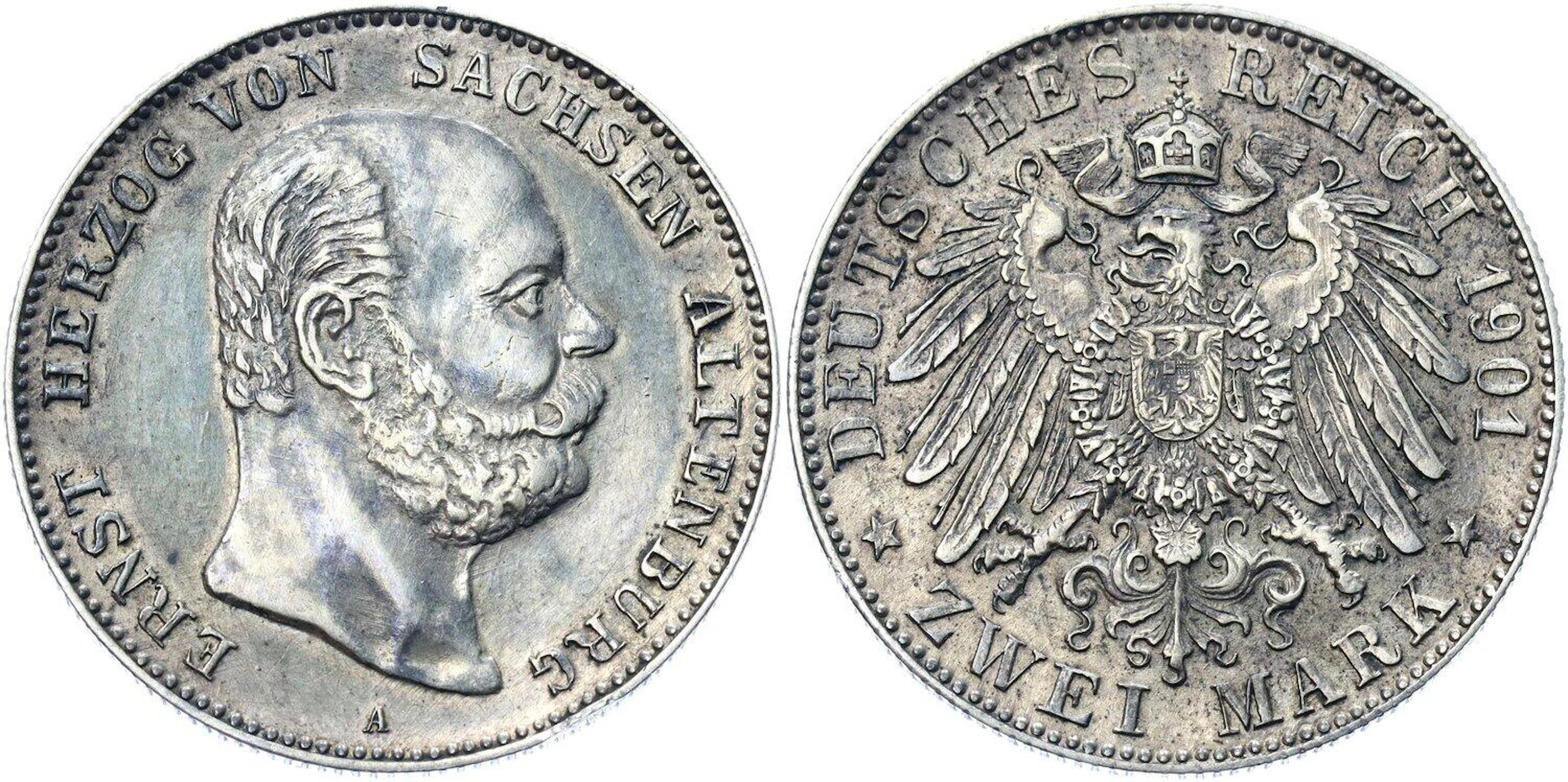 Germany - Empire Saxe-Altenburg 2 Mark 1901 A Commemorative Issue