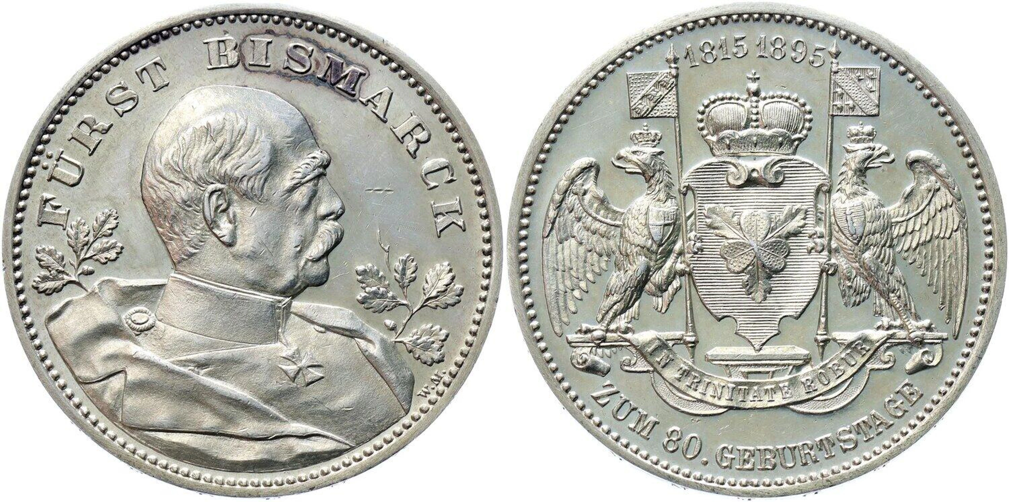Germany - Empire Silver Medal "80th Birthday of Otto von Bismarck" 1895