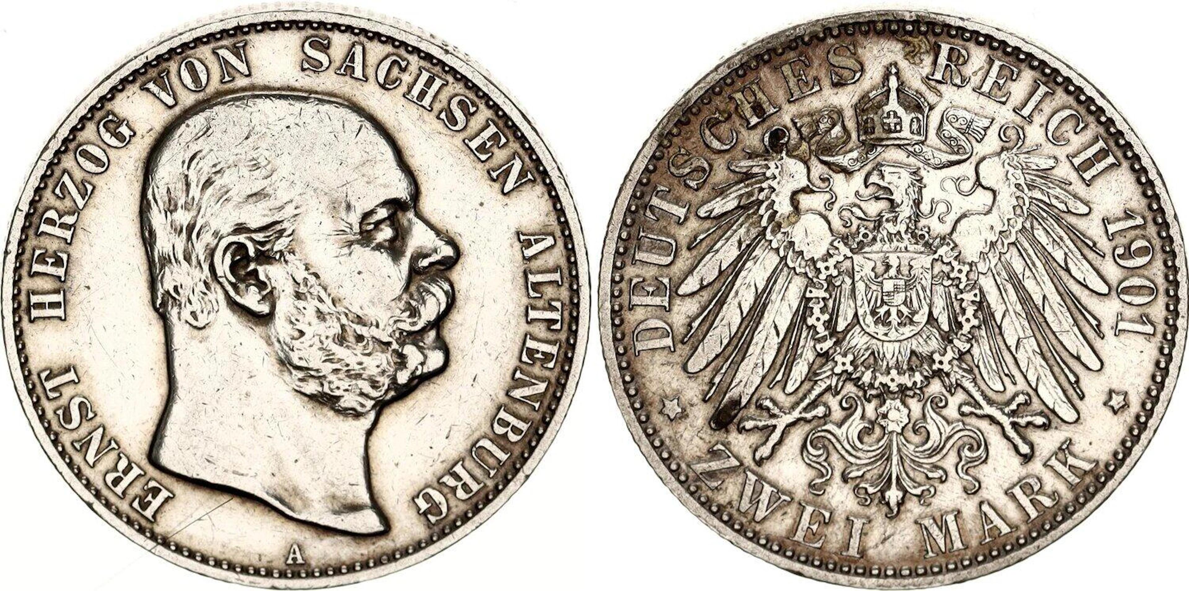 Germany - Empire Saxe-Altenburg 2 Mark 1901 A