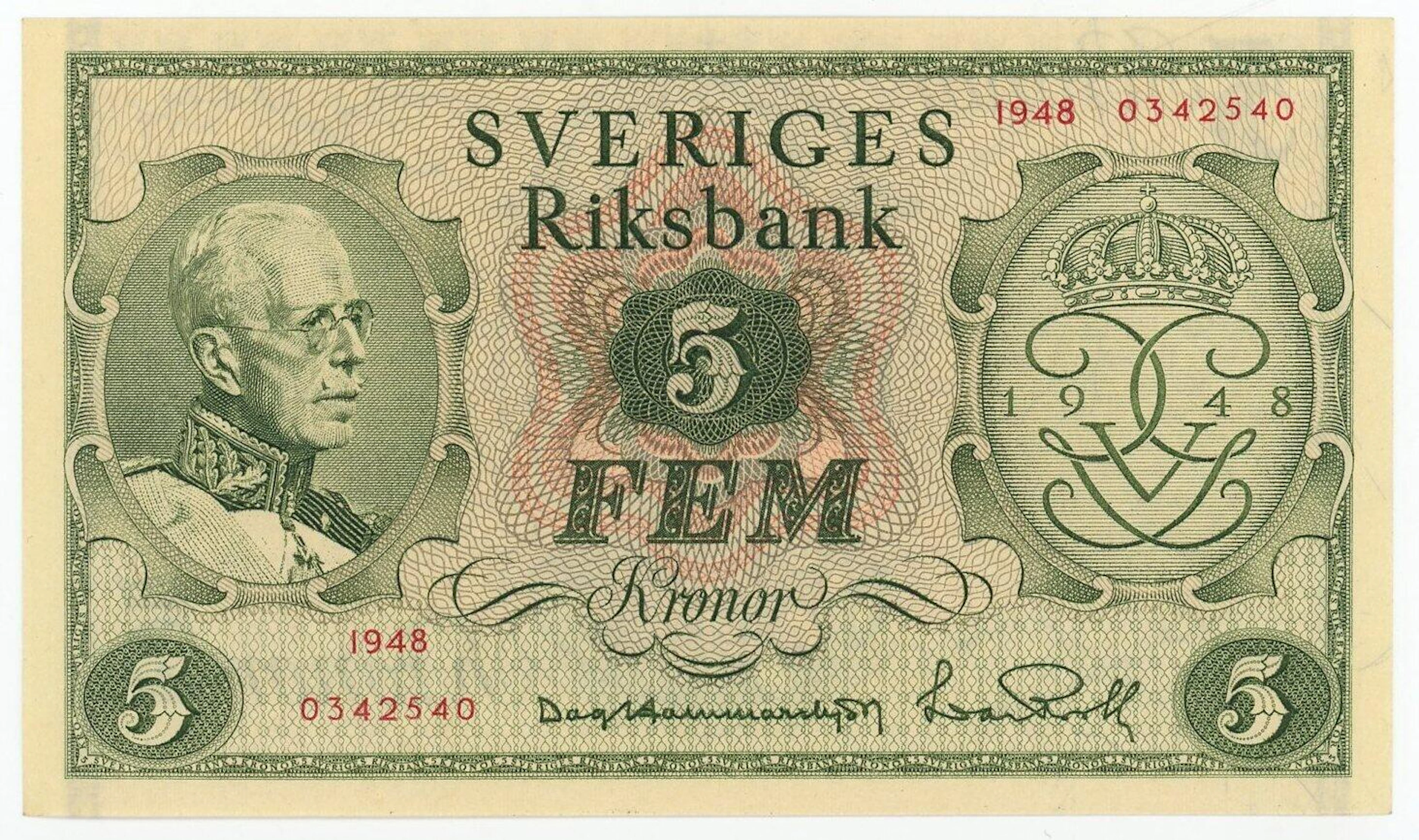 Sweden 5 Kronor 1948 Commemorative issue