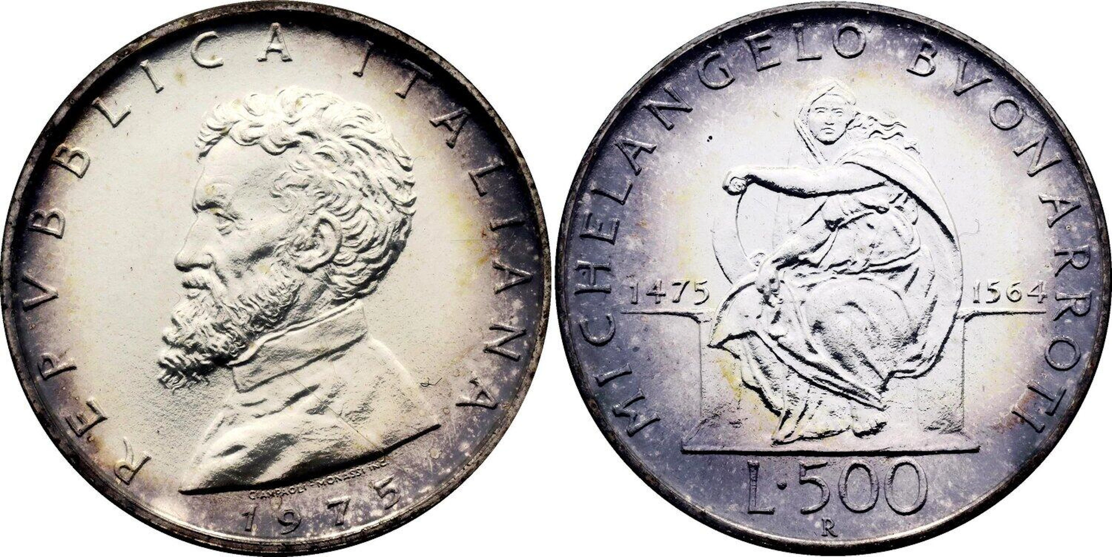Italy 500 Lire 1975 R