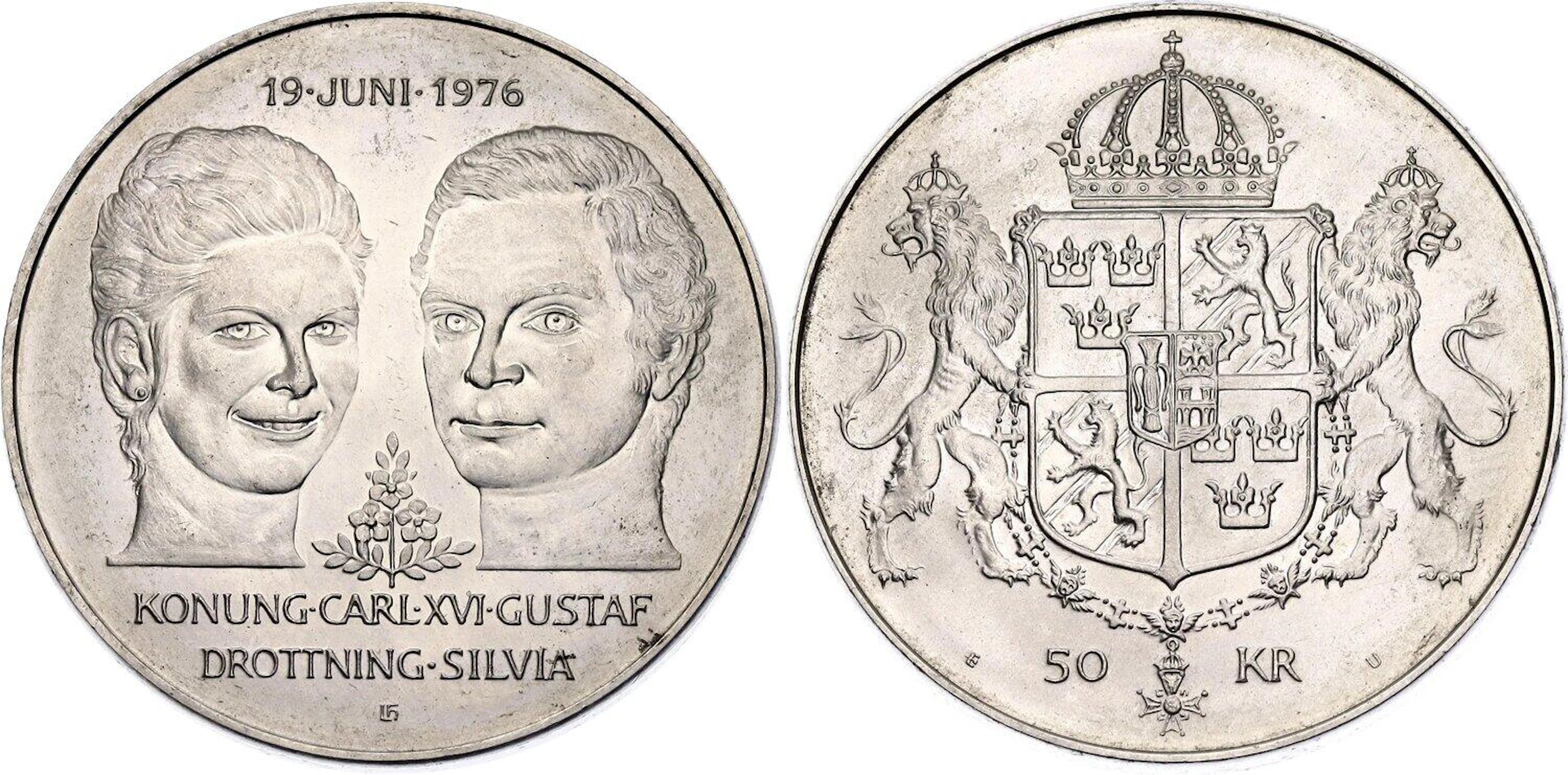Sweden 50 Kronor 1976 E