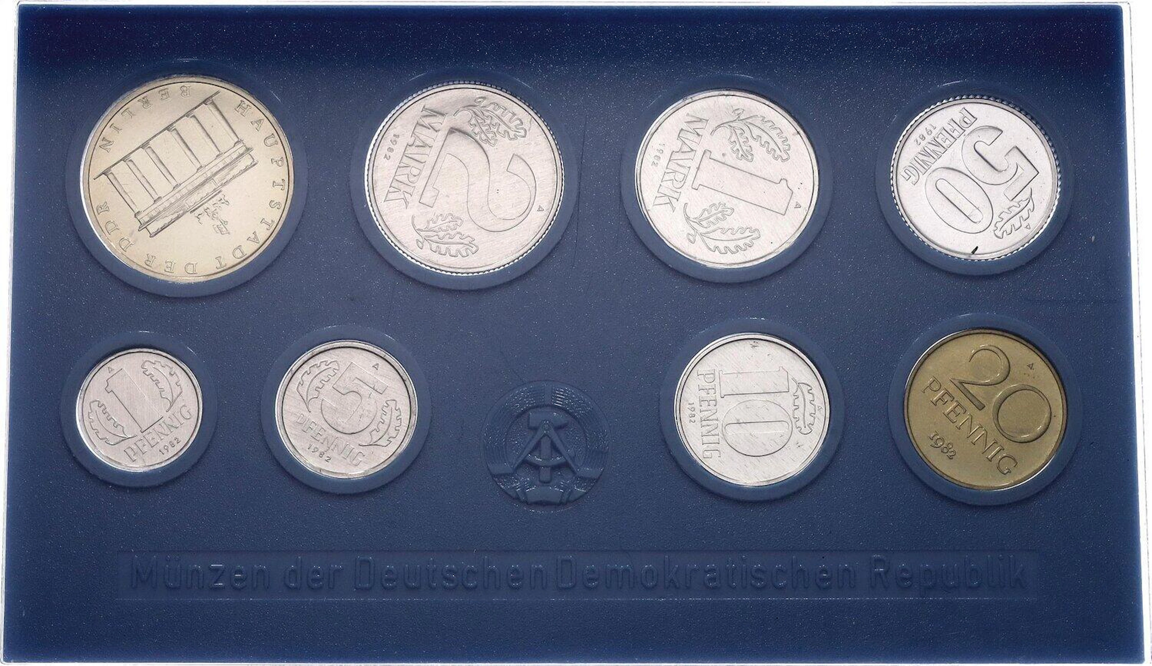Germany - DDR Annual Mint Set of 8 Coins 1982 A