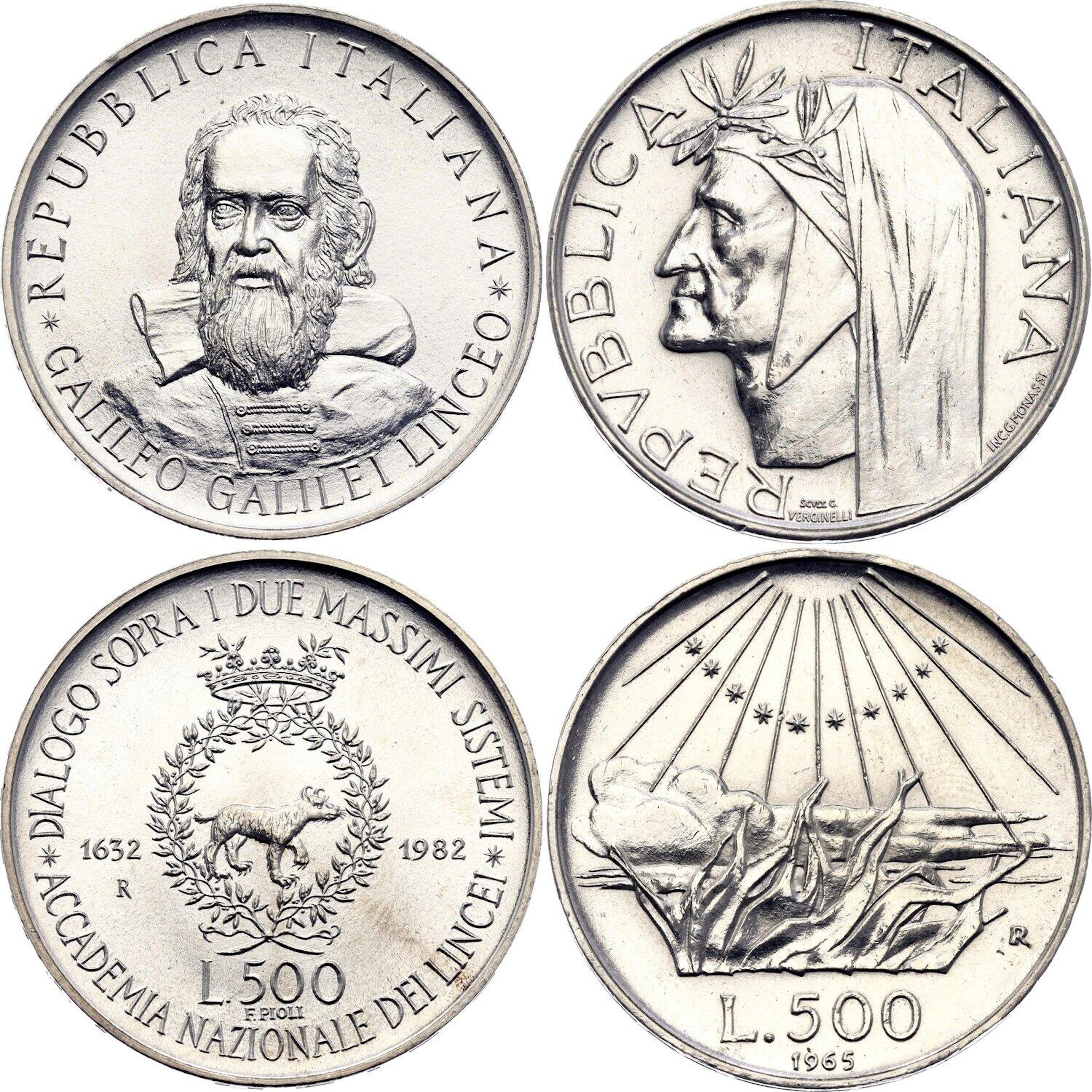 Italy 2 x 500 Lire 1965 - 1982 R