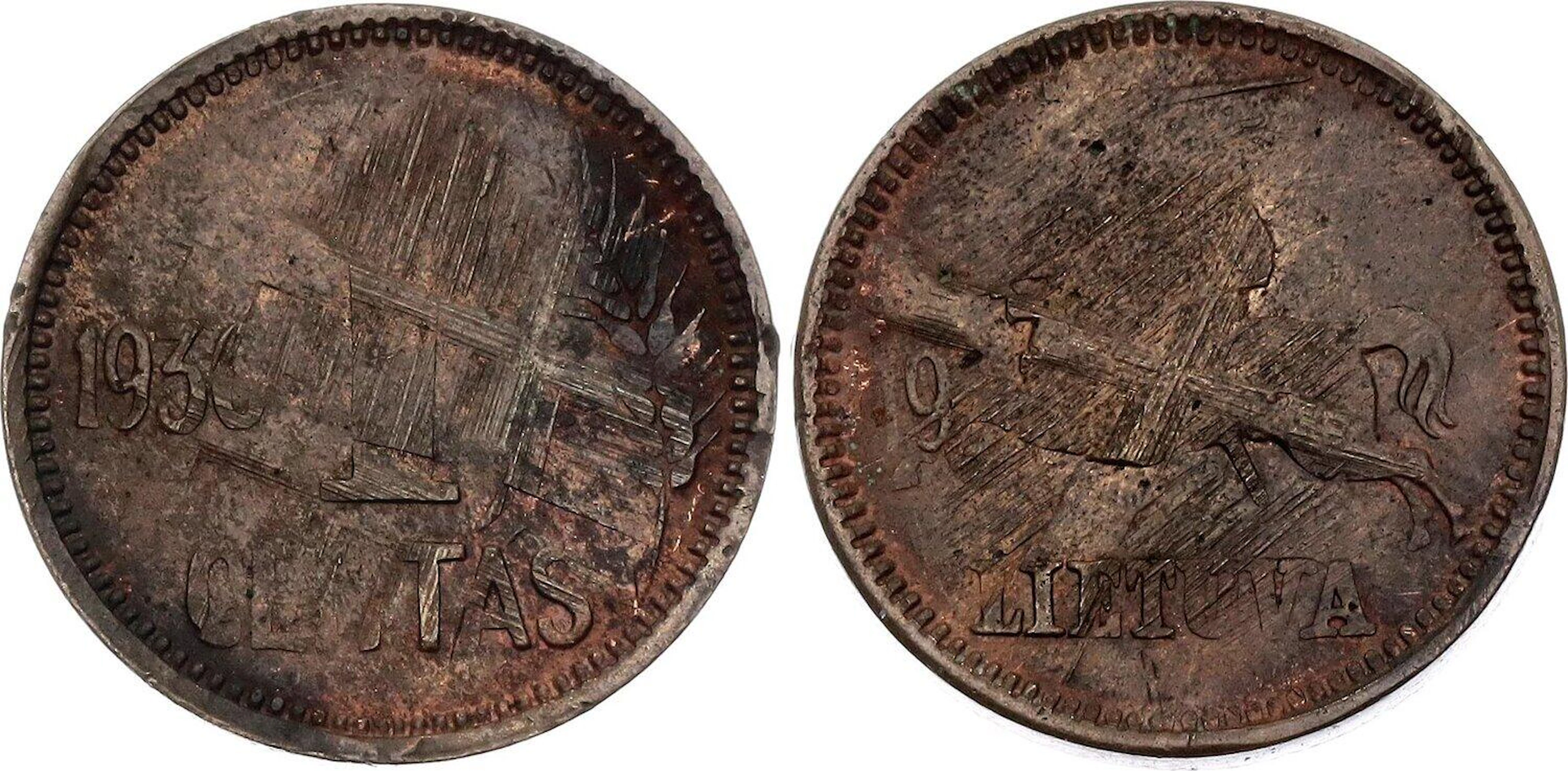 Lithuania 1 Centas 1936 Cancelled
