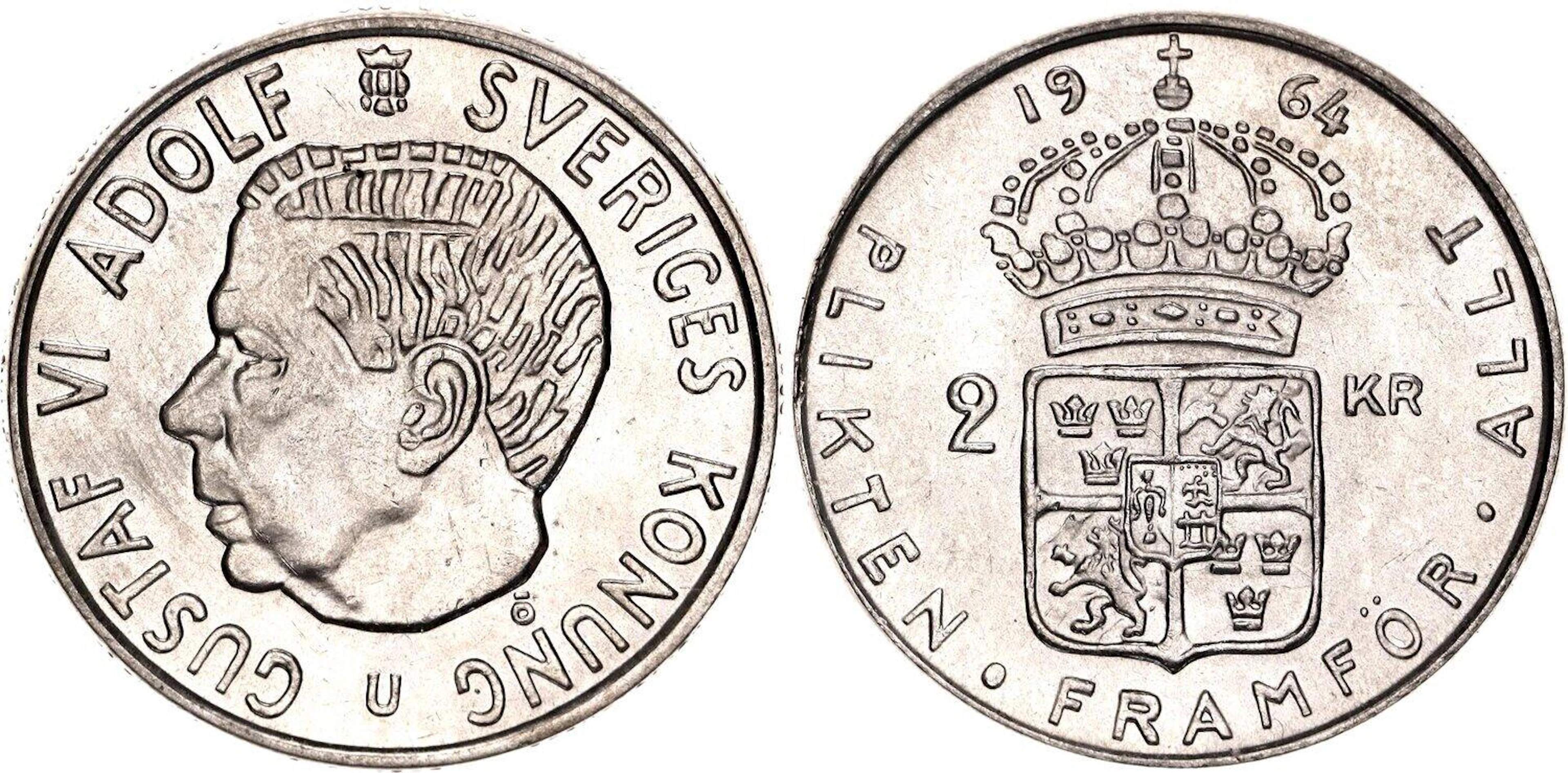 Sweden 2 Kronor 1964 U