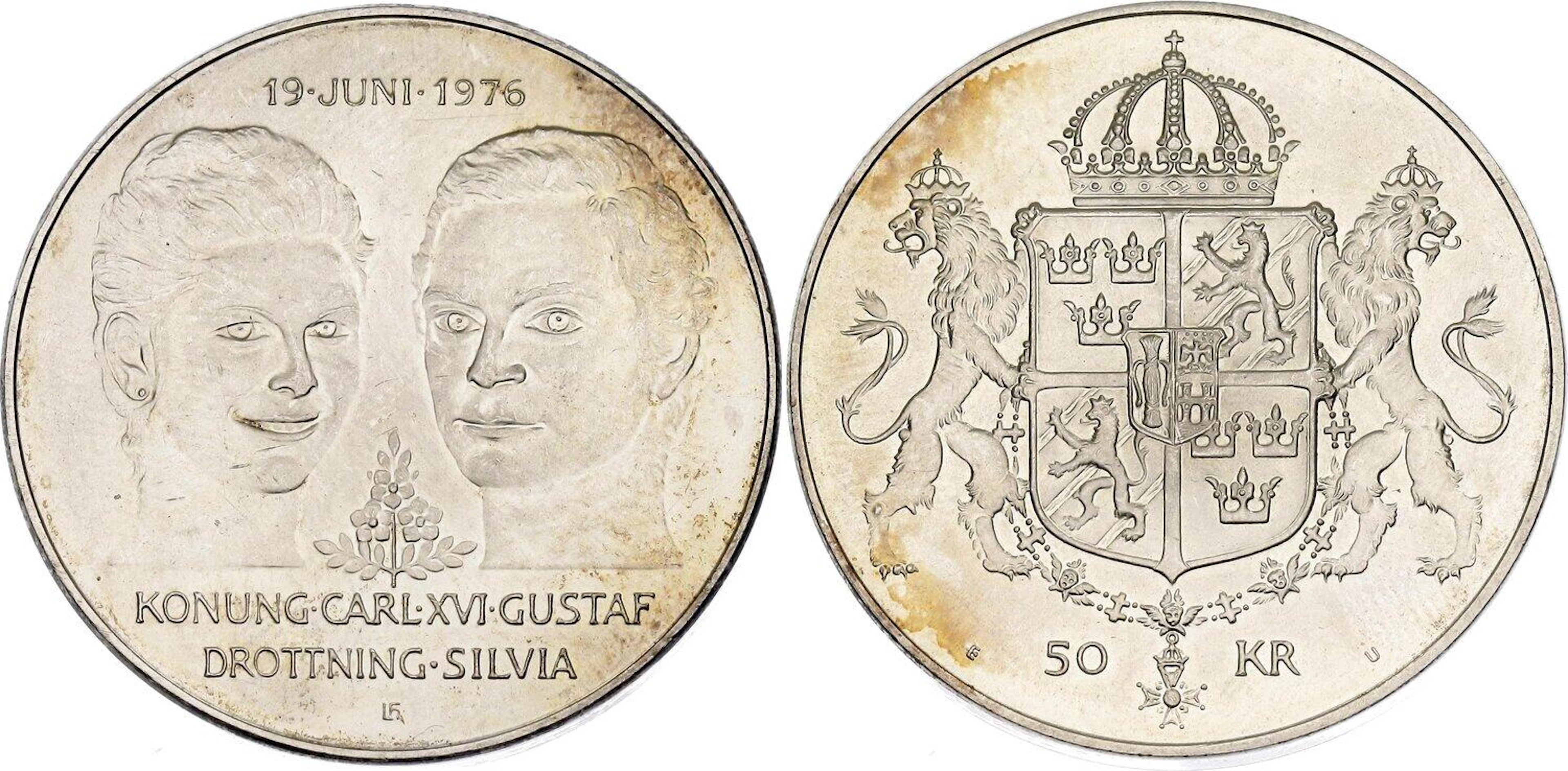 Sweden 50 Kronor 1976 E