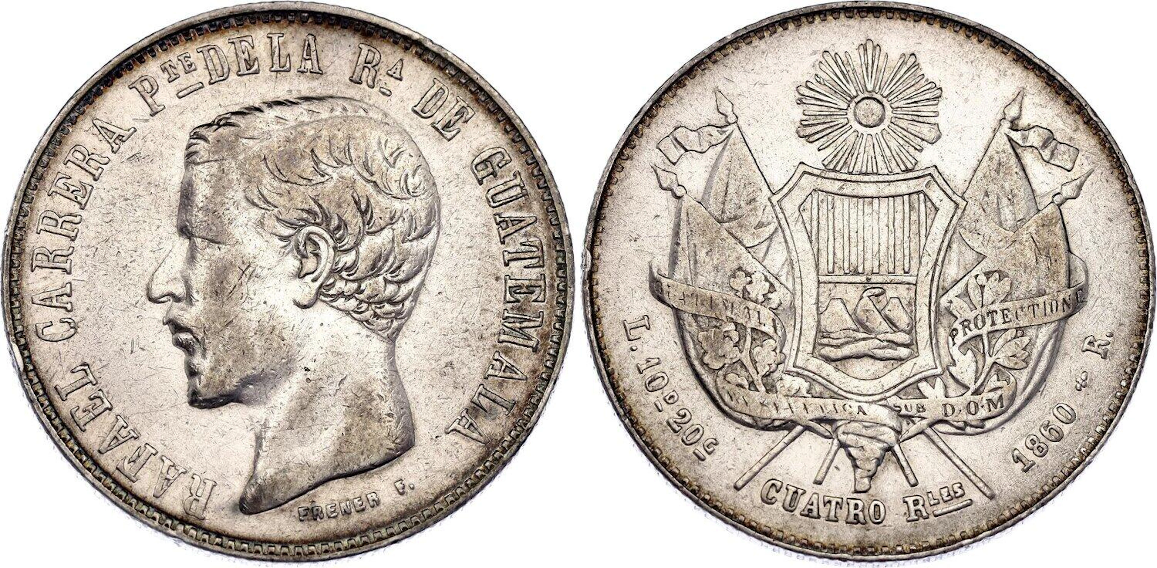 Guatemala 4 Reales 1860 R