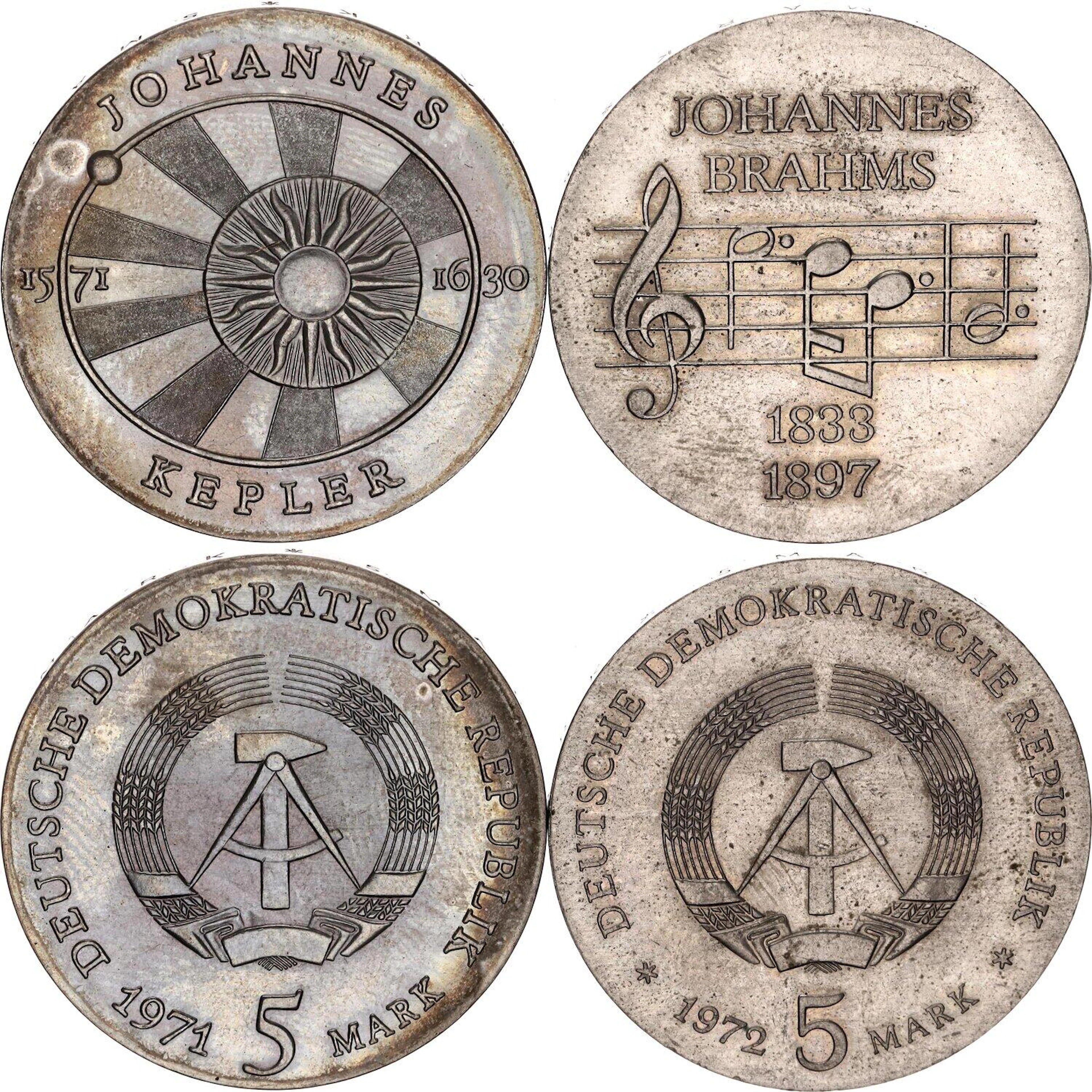 Germany - DDR 2 x 5 Mark 1971 - 1972