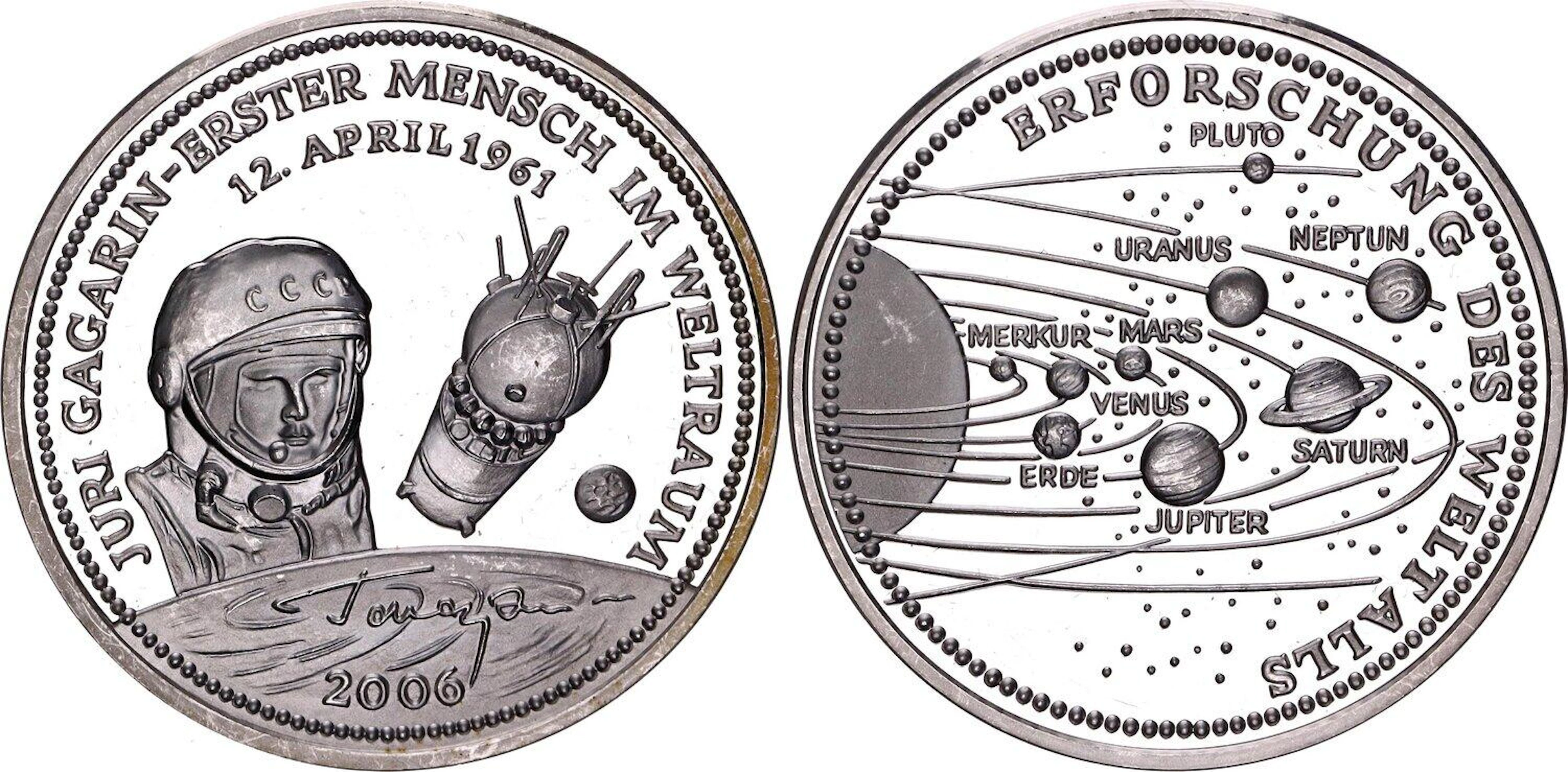 Germany - FRG Silver Medal "Space Exploration - Yuri Gagarin" 2006