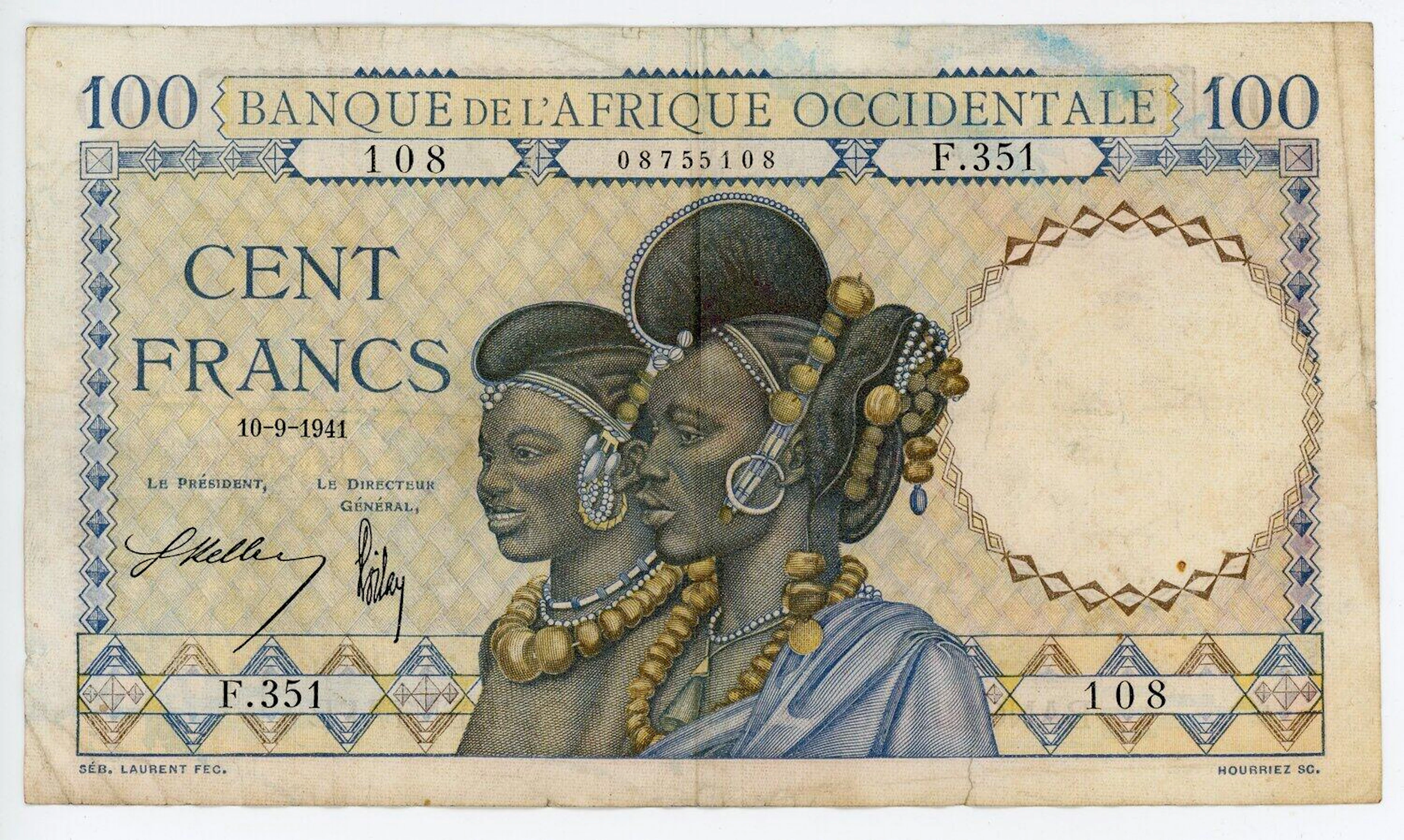 French West Africa 100 Francs 1941