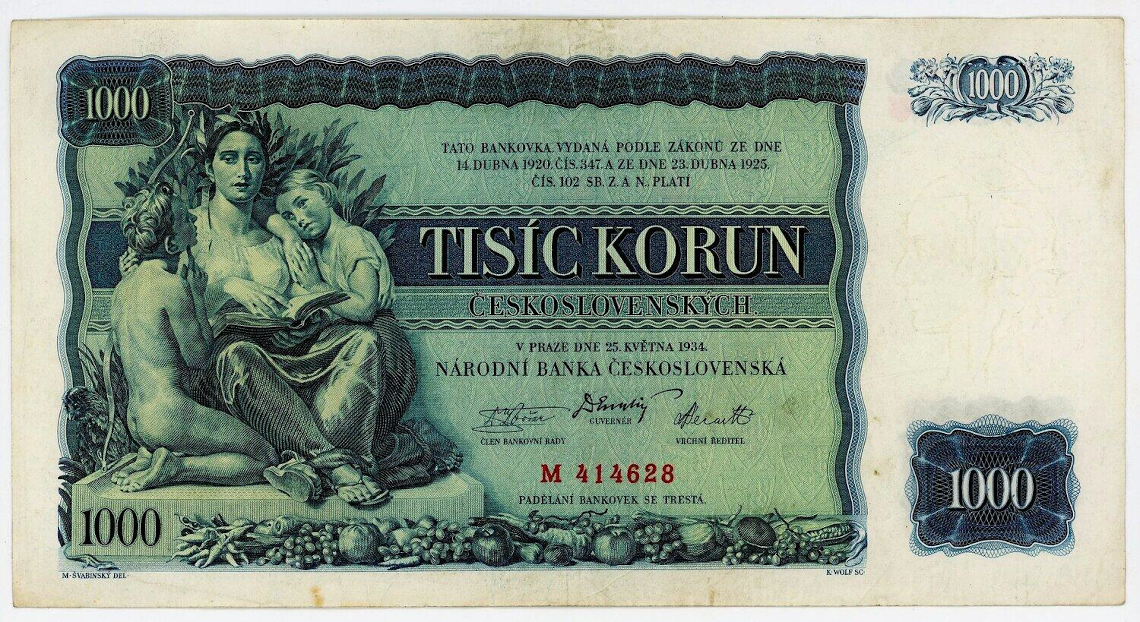 Czechoslovakia 1000 Korun 1934
